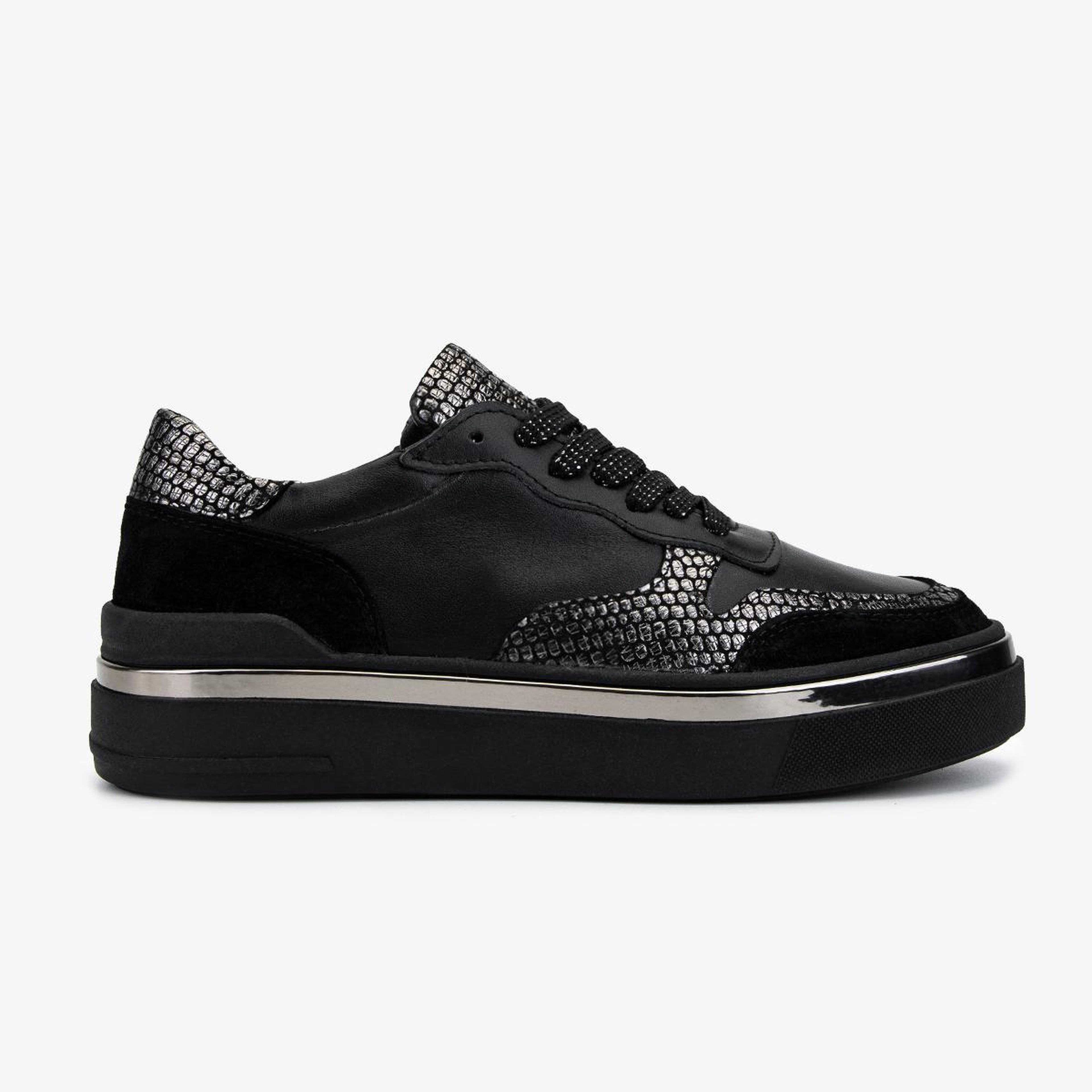 Valmenti Kadın Hakiki Deri Siyah Sneakers & Spor Ayakkabı