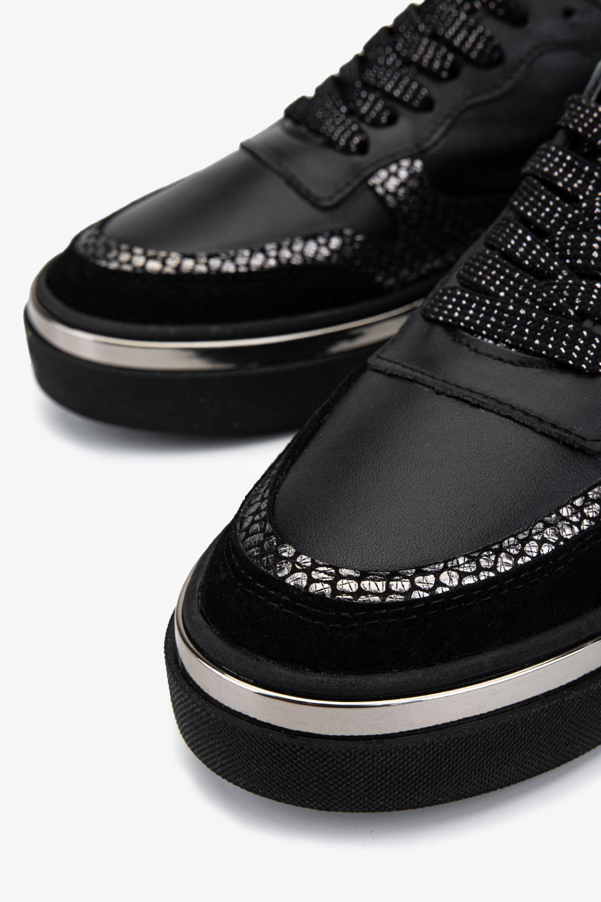 Valmenti Kadın Hakiki Deri Siyah Sneakers & Spor Ayakkabı