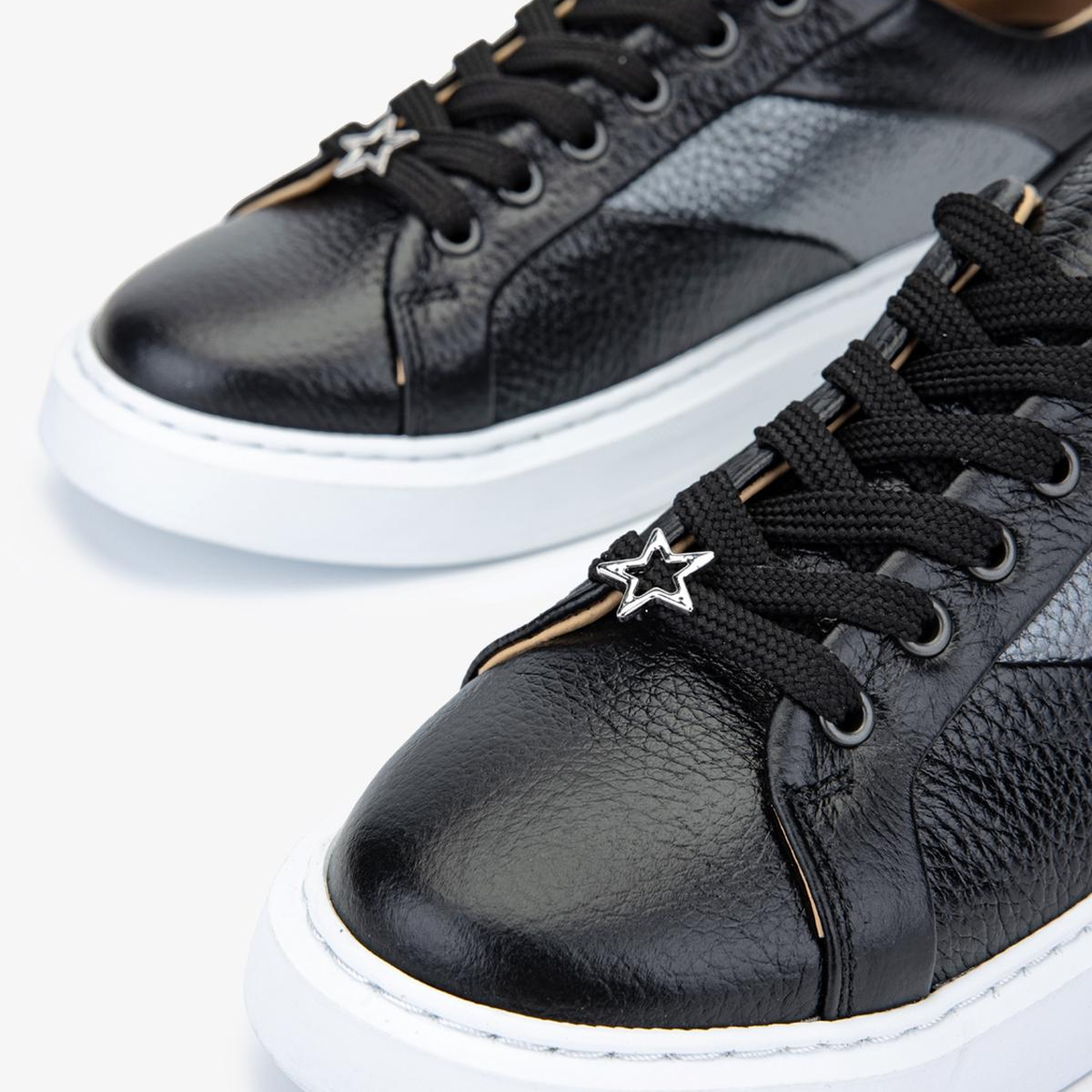 Valmenti Kadın Hakiki Deri Siyah Floter Sneakers & Spor Ayakkabı