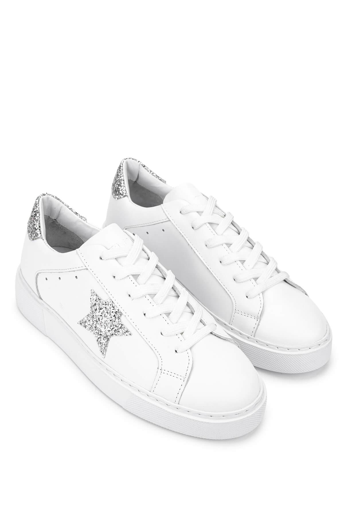 Tamer Tanca Kadın Deri/Tekstil Beyaz Sneakers & Spor Ayakkabı