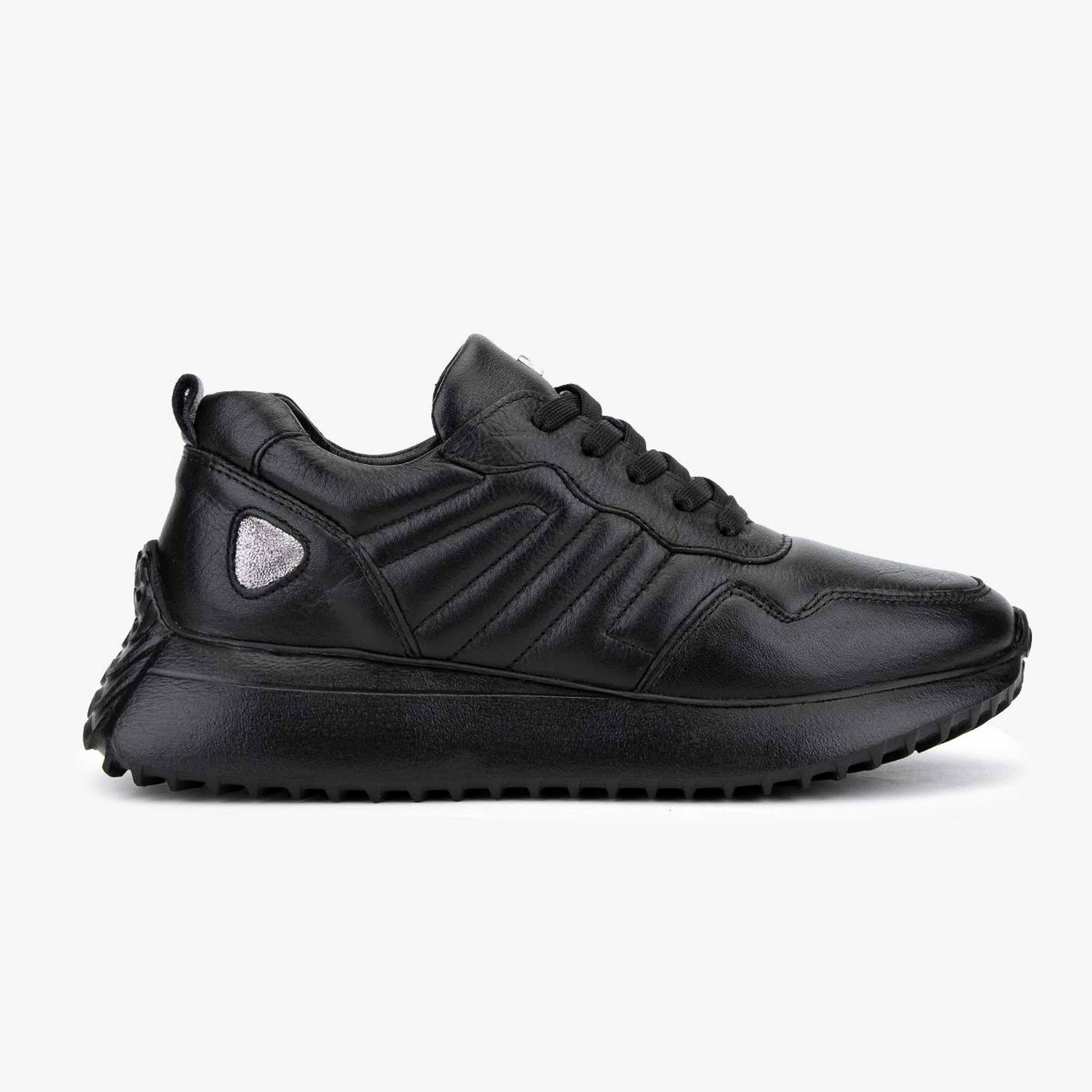 Valmenti Kadın Hakiki Deri Siyah Sneakers & Spor Ayakkabı