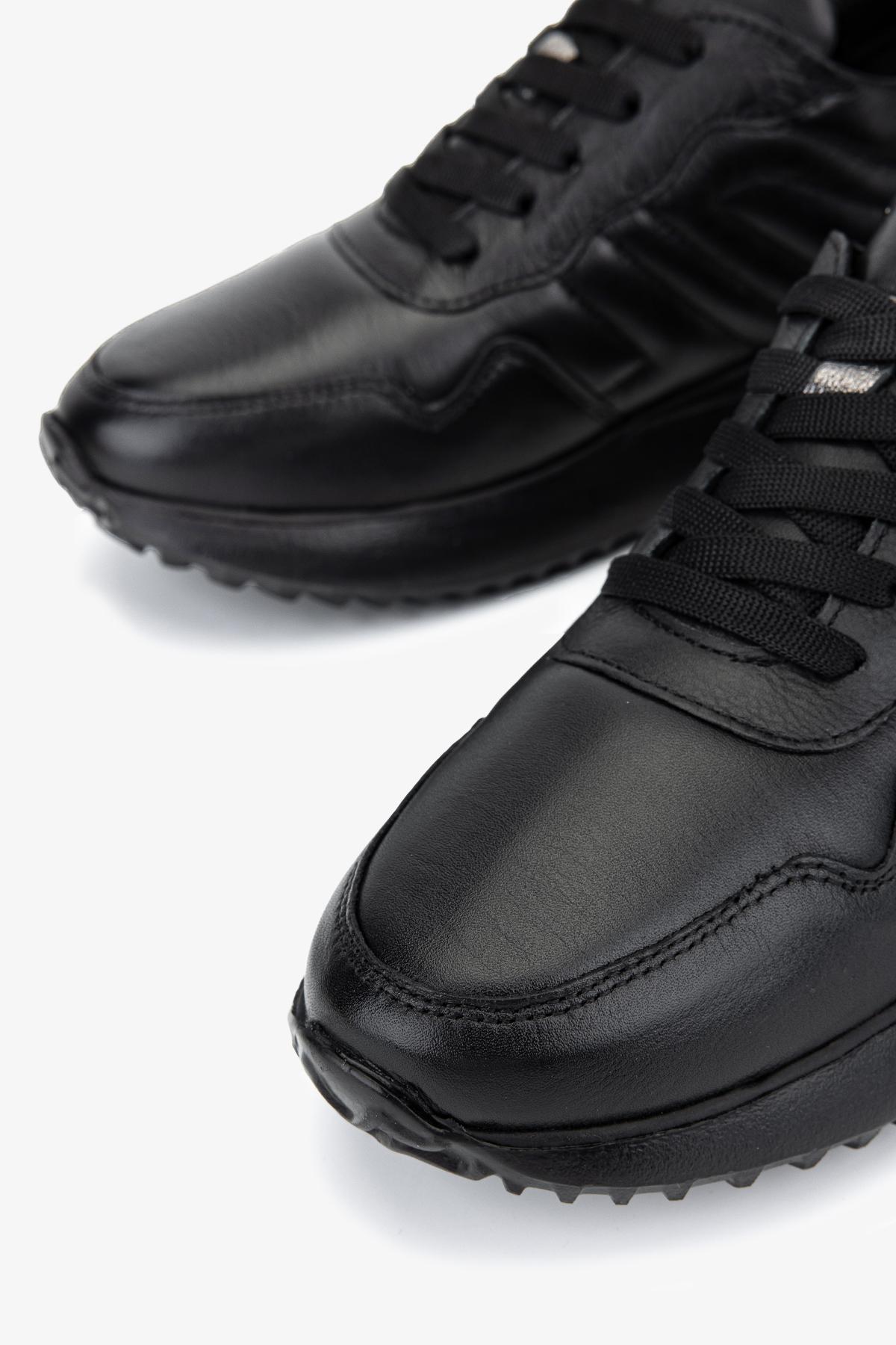 Valmenti Kadın Hakiki Deri Siyah Sneakers & Spor Ayakkabı