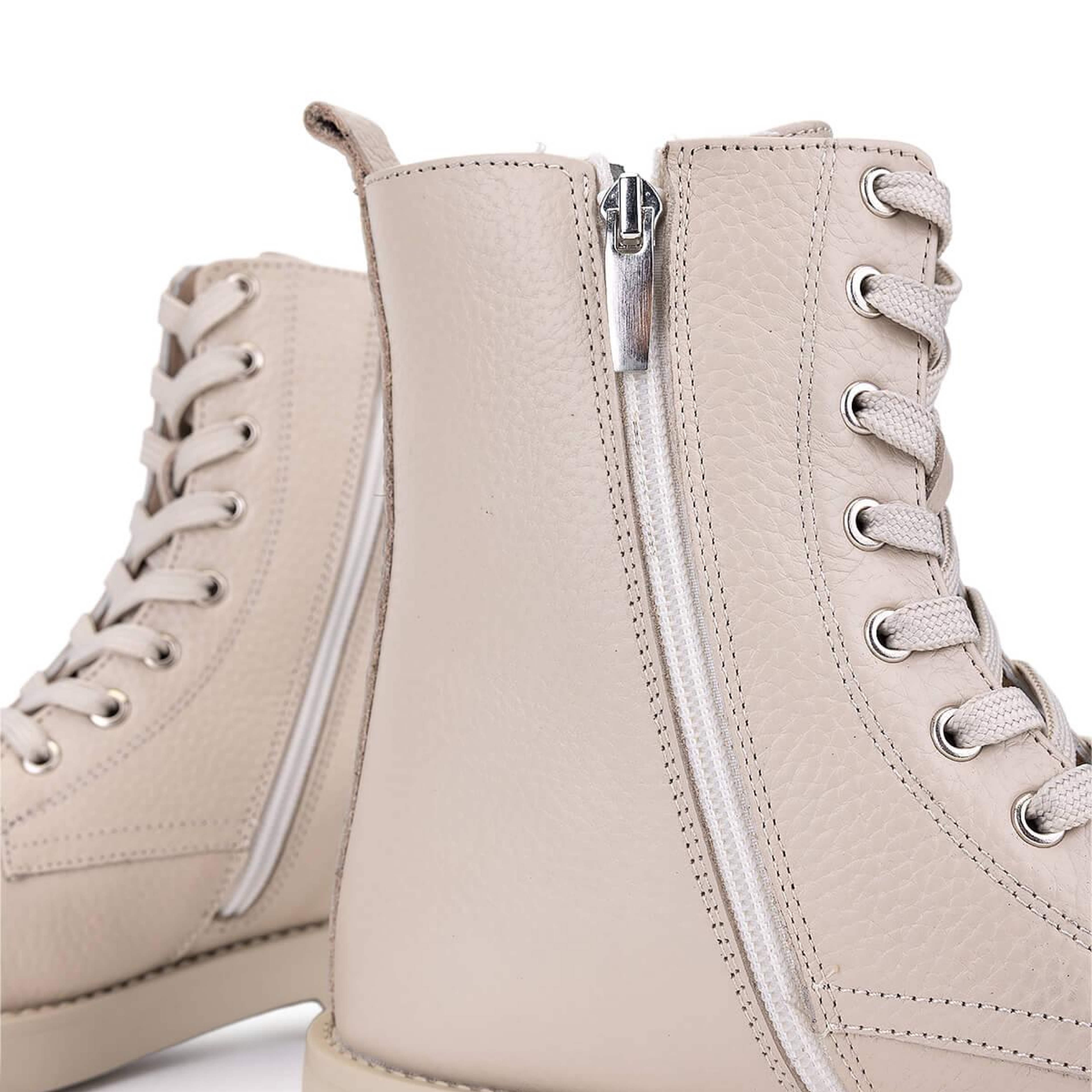 Tamer Tanca Kadın Hakiki Deri Bej Floter Casual Bot