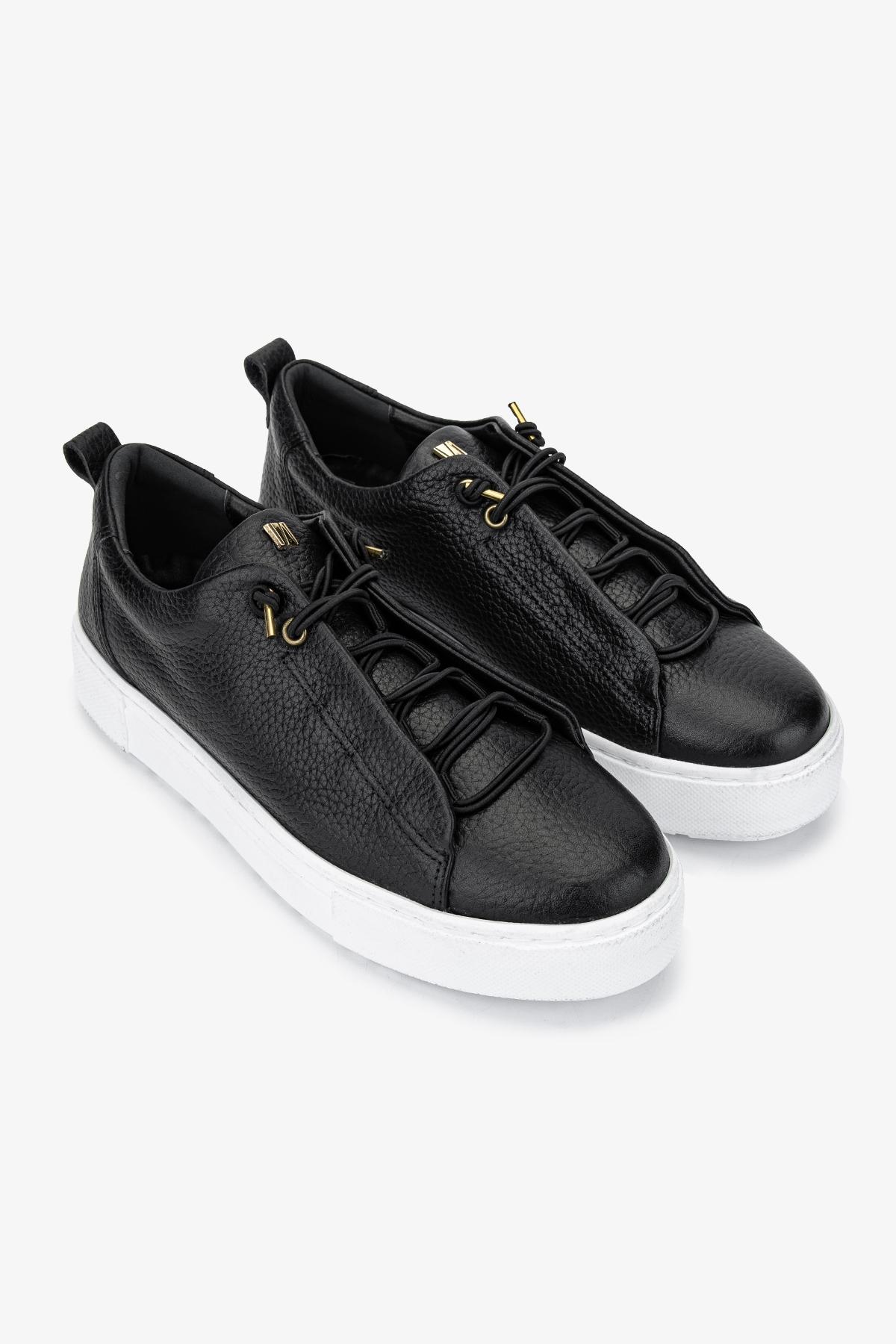 Valmenti Kadın Hakiki Deri Siyah Sneakers & Spor Ayakkabı