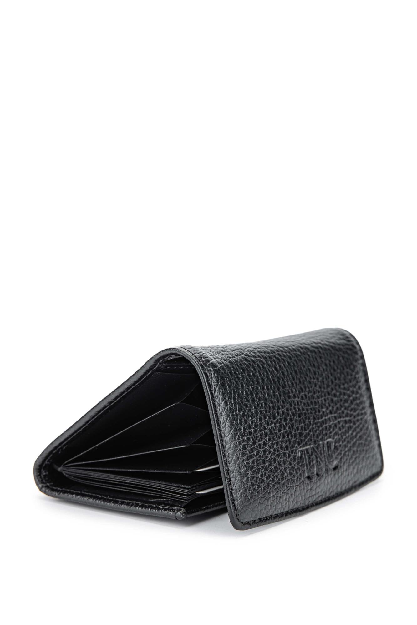 Tamer Tanca Erkek Hakiki Deri Siyah Kartlık