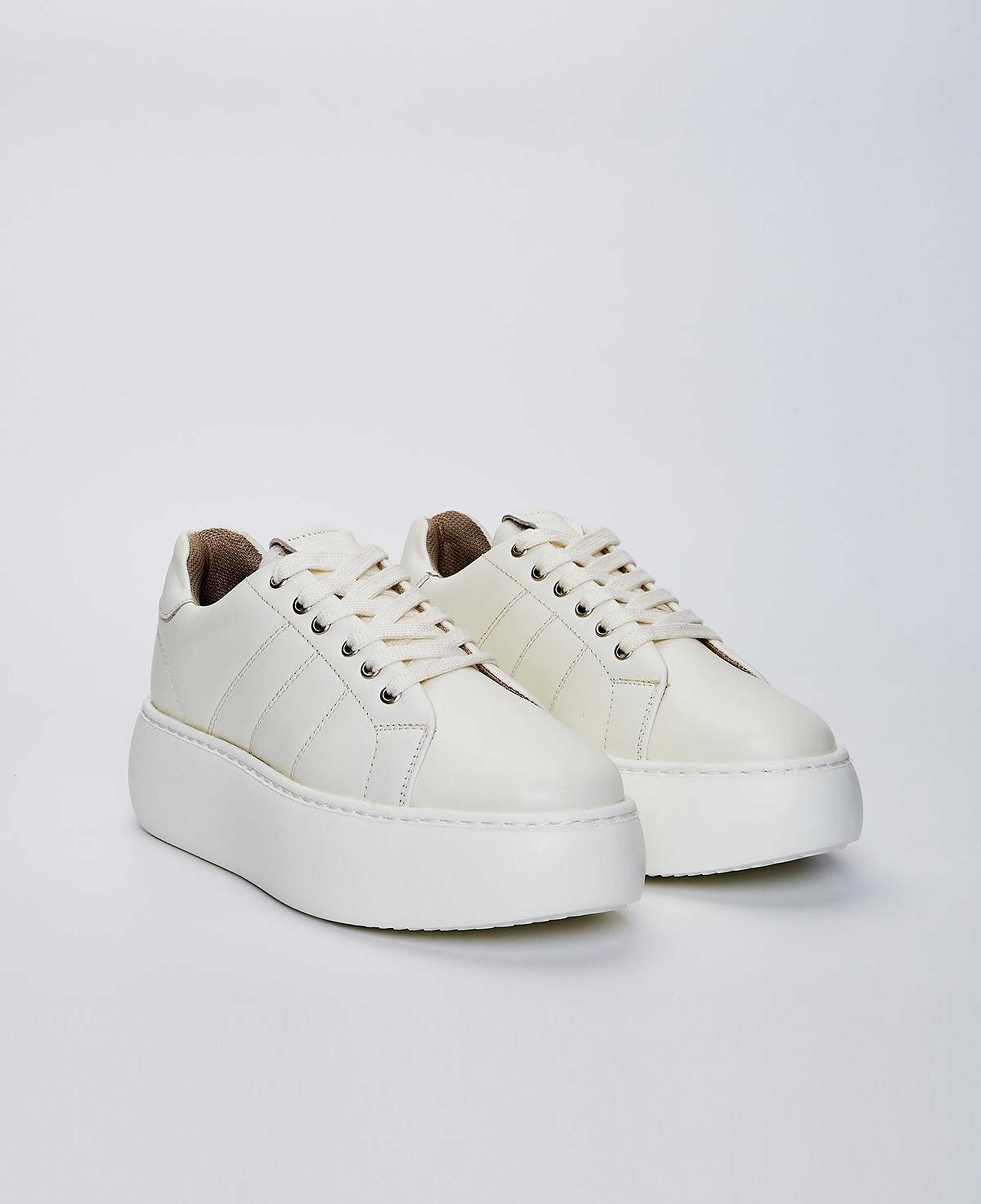 Valmenti Kadın Hakiki Deri Ekru Sneakers & Spor Ayakkabı