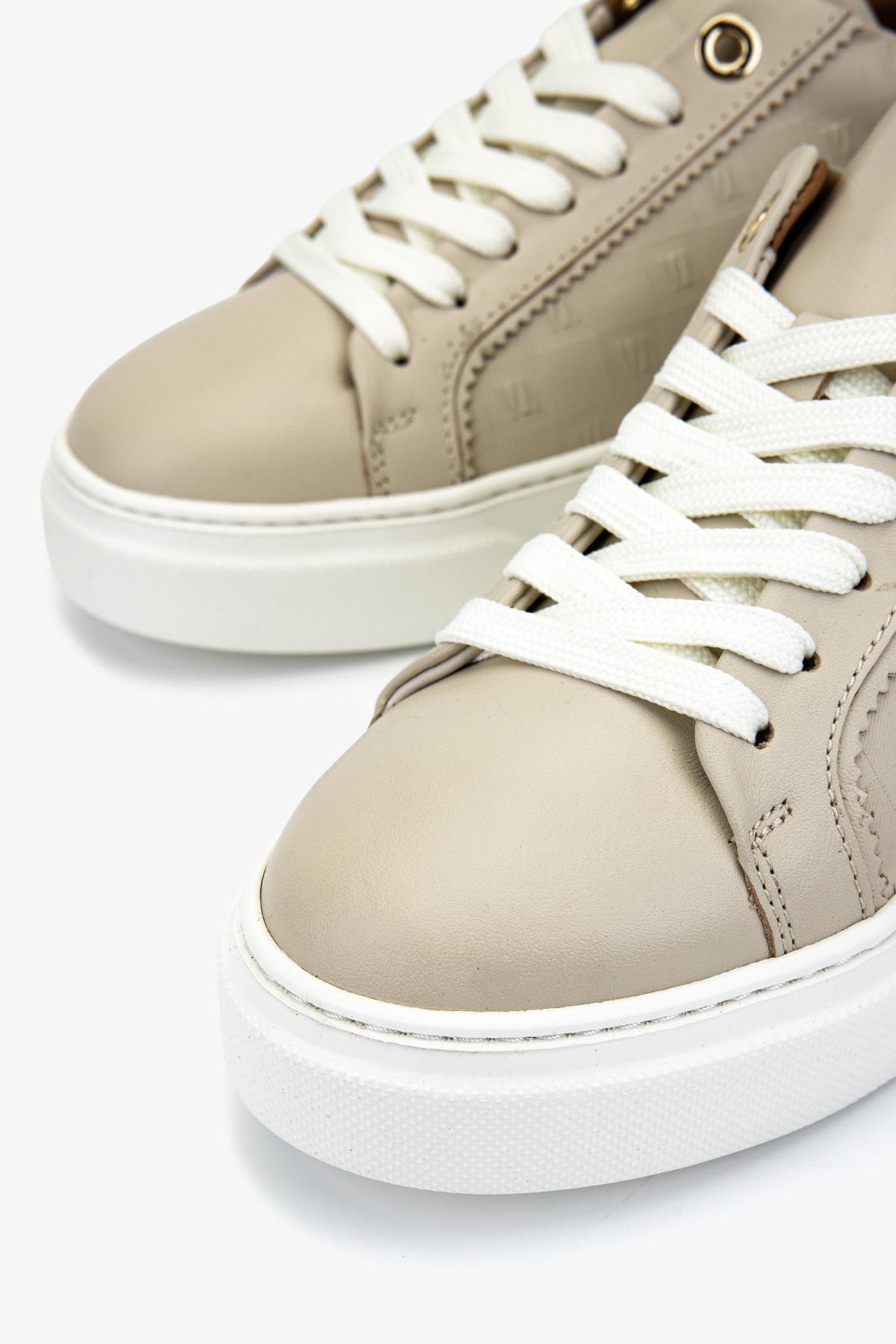 Valmenti Kadın Hakiki Deri Kırık Beyaz Sneakers & Spor Ayakkabı