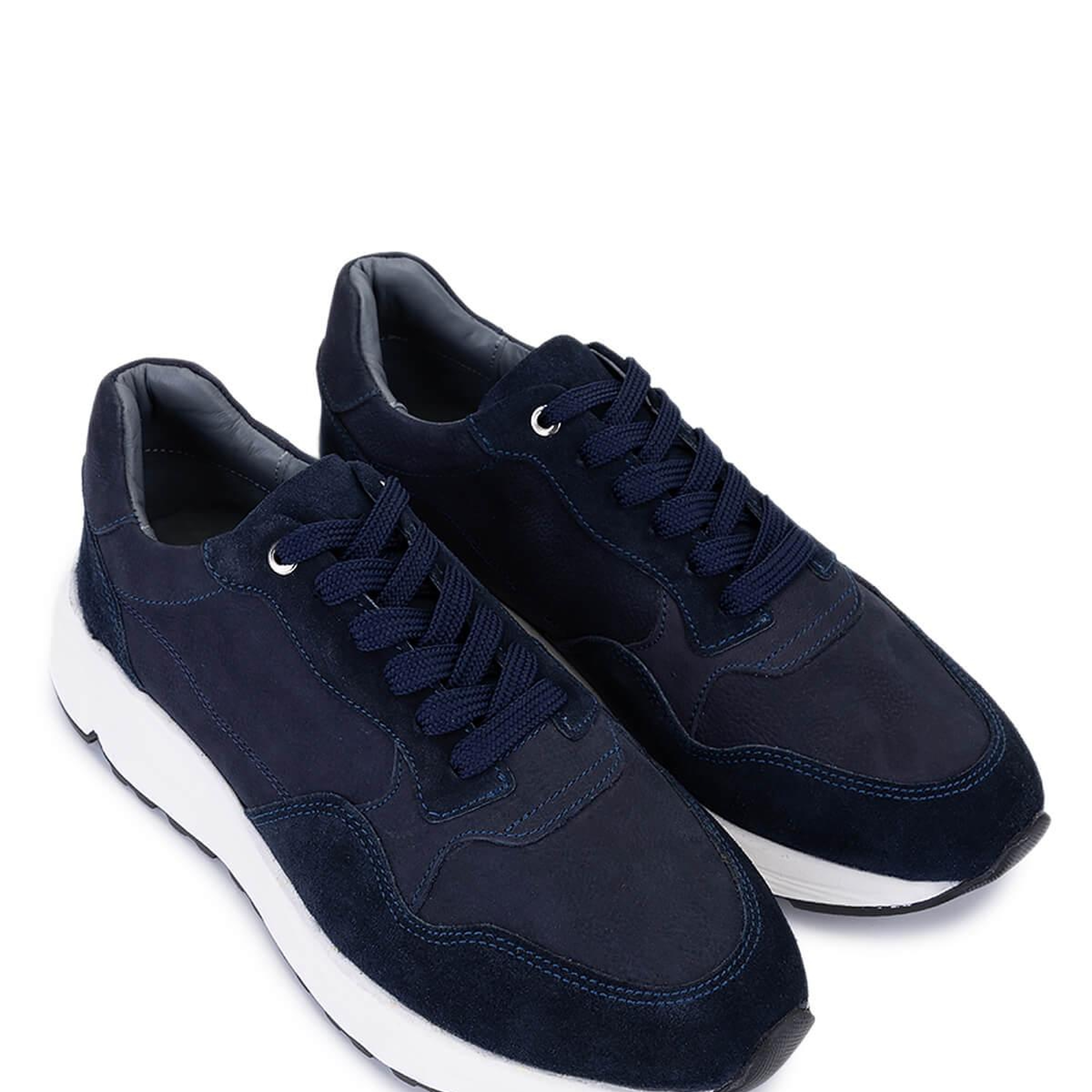 Tamer Tanca Erkek Hakiki Deri Lacivert Süet Sneakers & Spor Ayakkabı