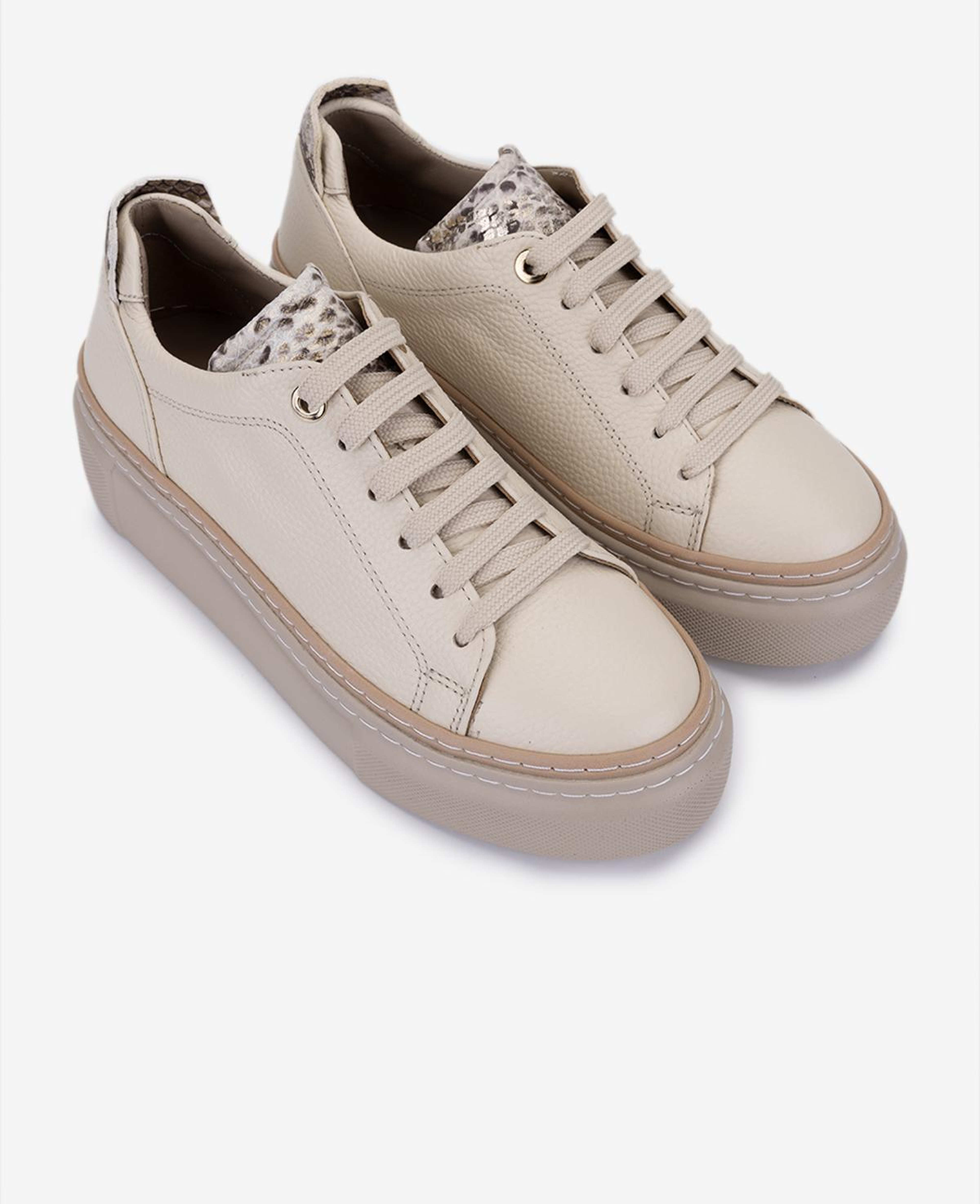 Valmenti Kadın Hakiki Deri Bej Floter Sneakers & Spor Ayakkabı