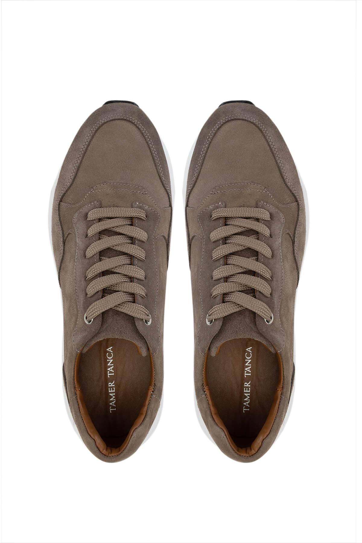 Tamer Tanca Erkek Hakiki Deri Vizon Süet Sneakers & Spor Ayakkabı