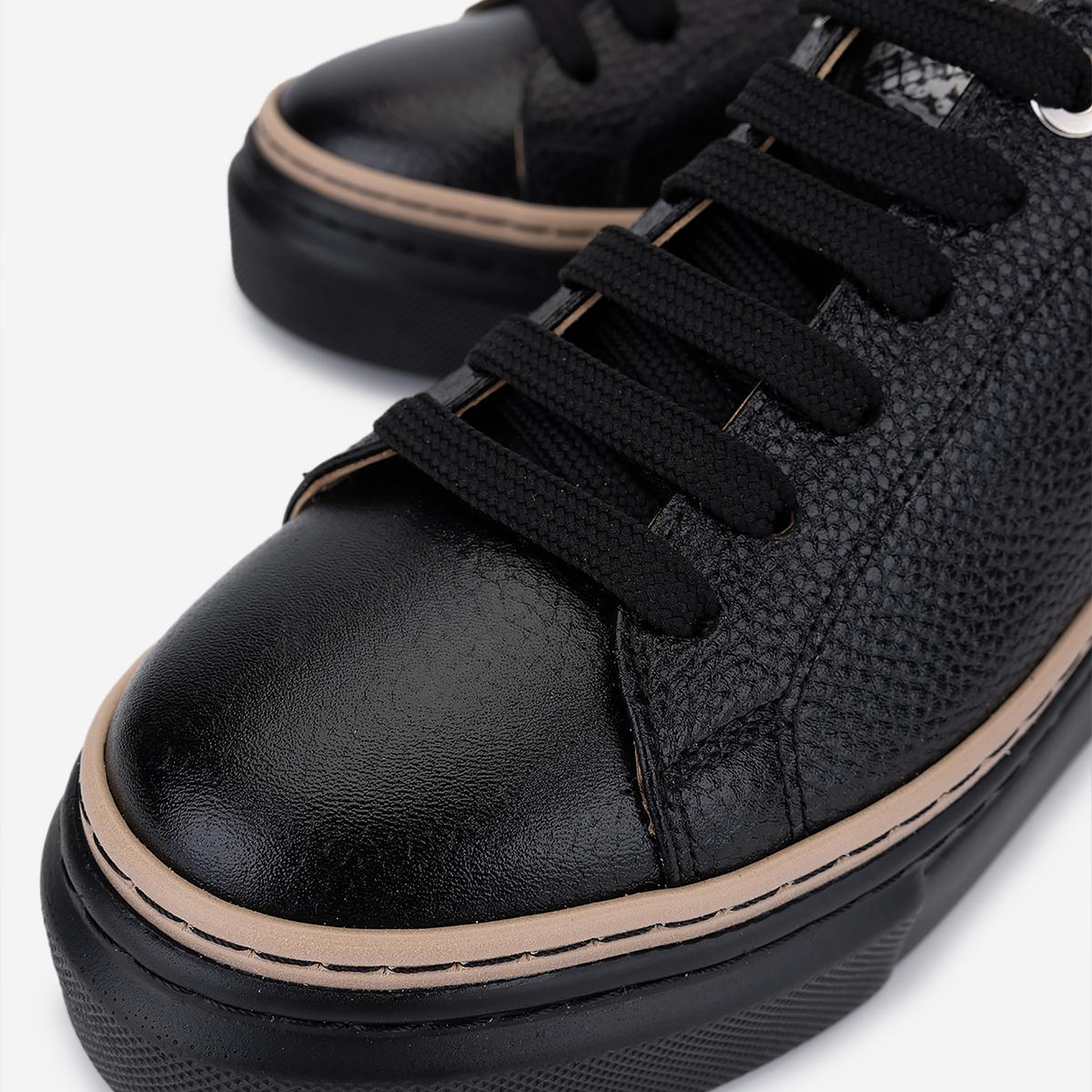 Valmenti Kadın Hakiki Deri Siyah Floter Sneakers & Spor Ayakkabı