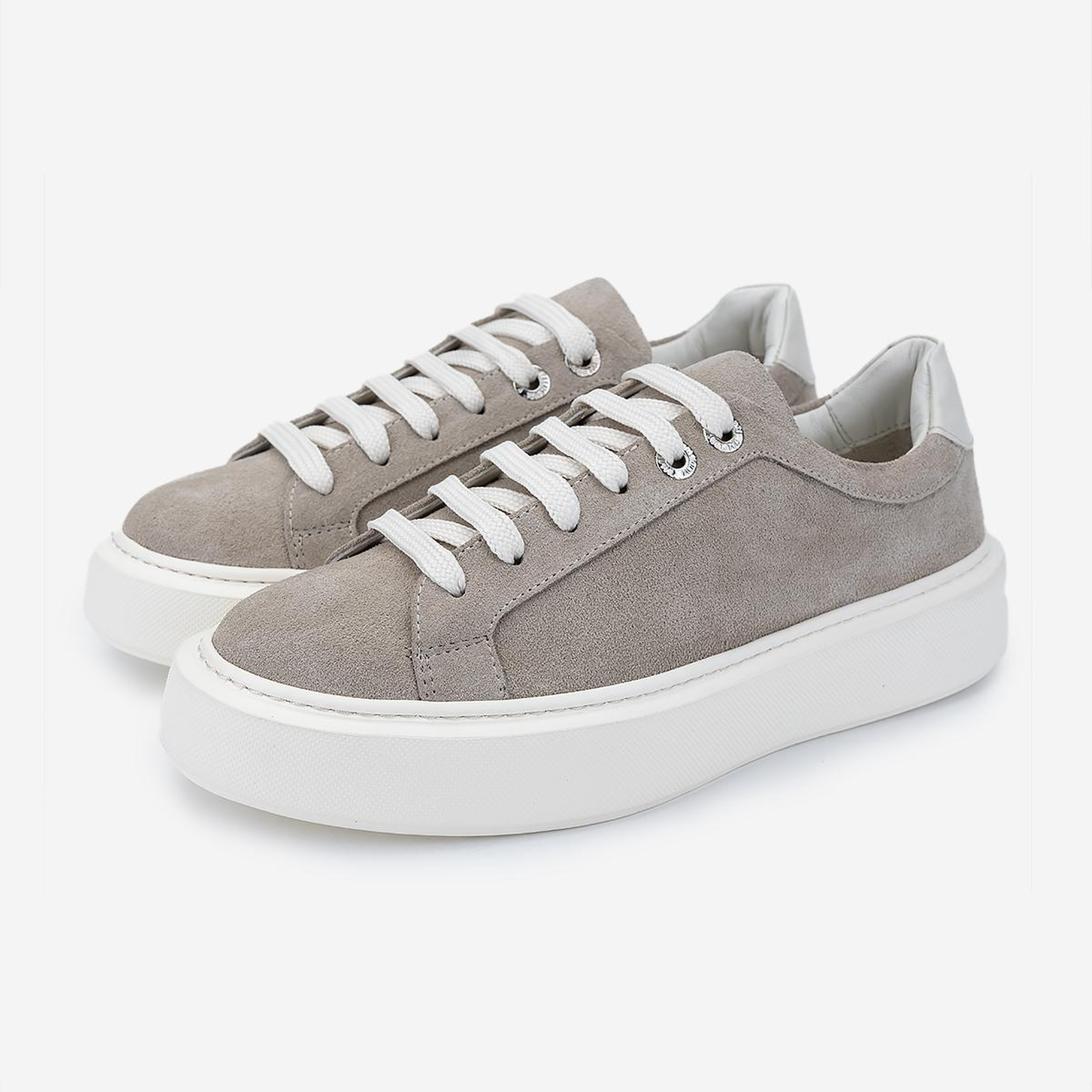 Valmenti Kadın Hakiki Deri Bej Süet Sneakers & Spor Ayakkabı