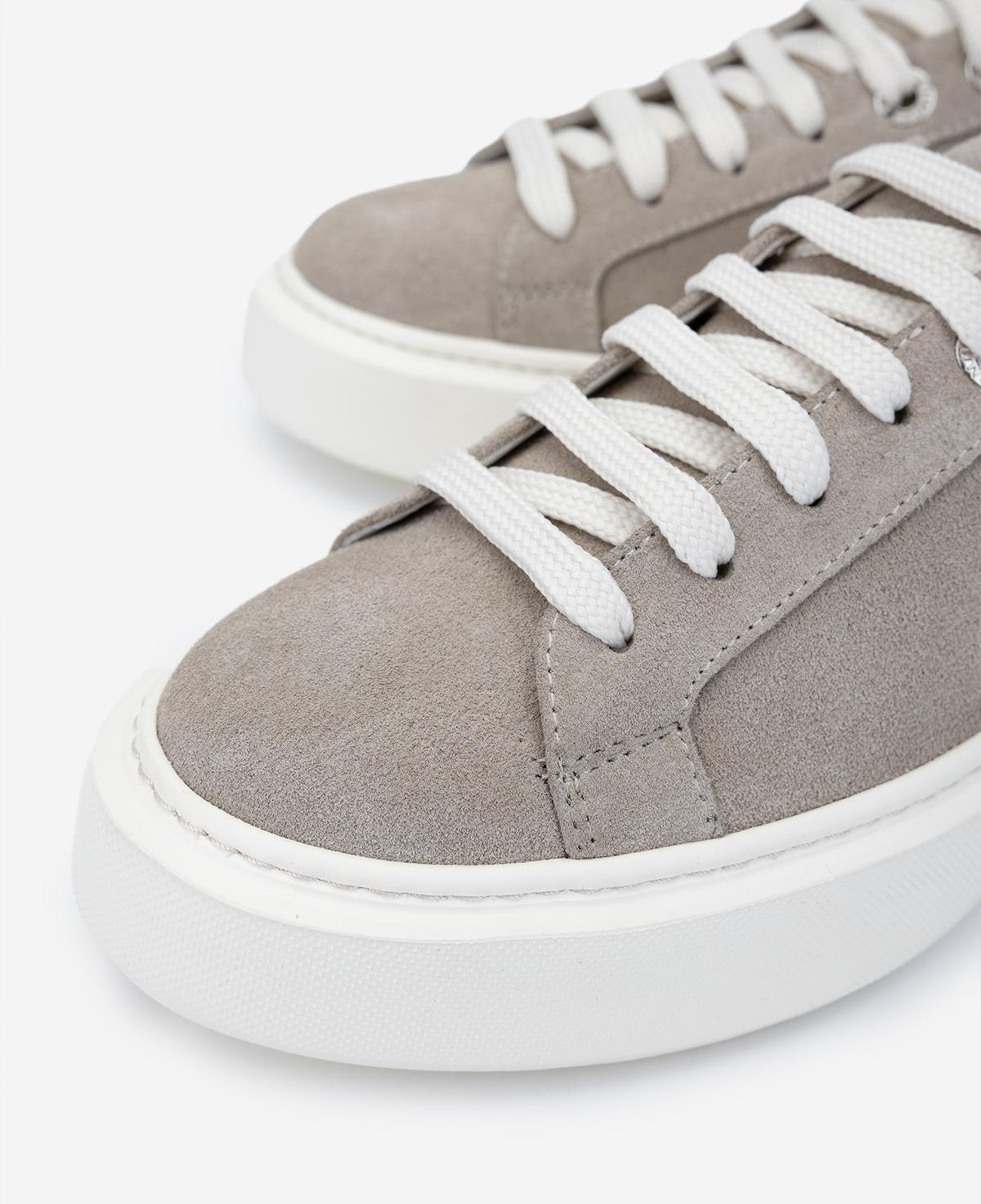 Valmenti Kadın Hakiki Deri Bej Süet Sneakers & Spor Ayakkabı