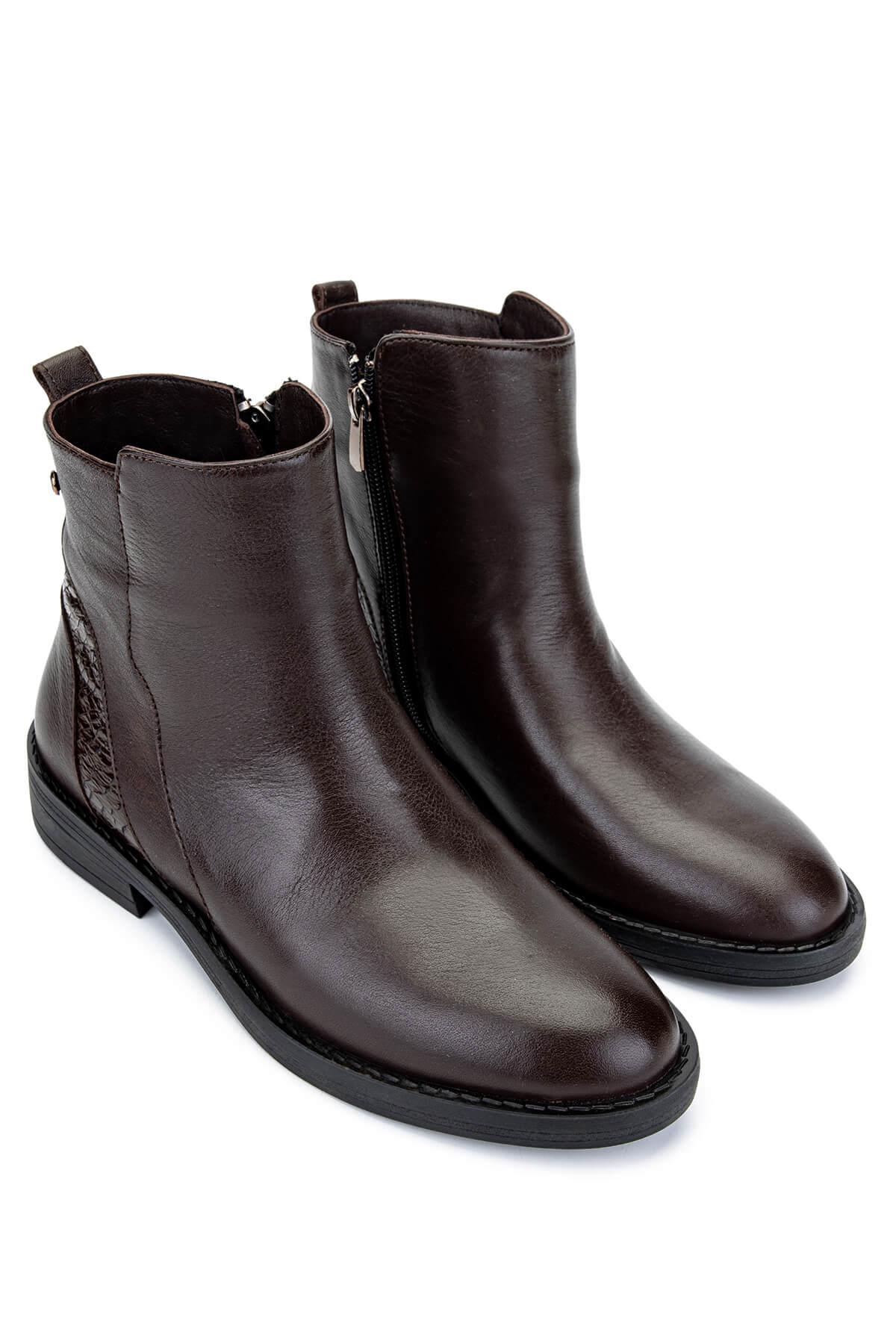 Tamer Tanca Kadın Hakiki Deri Kahverengi Casual Bot