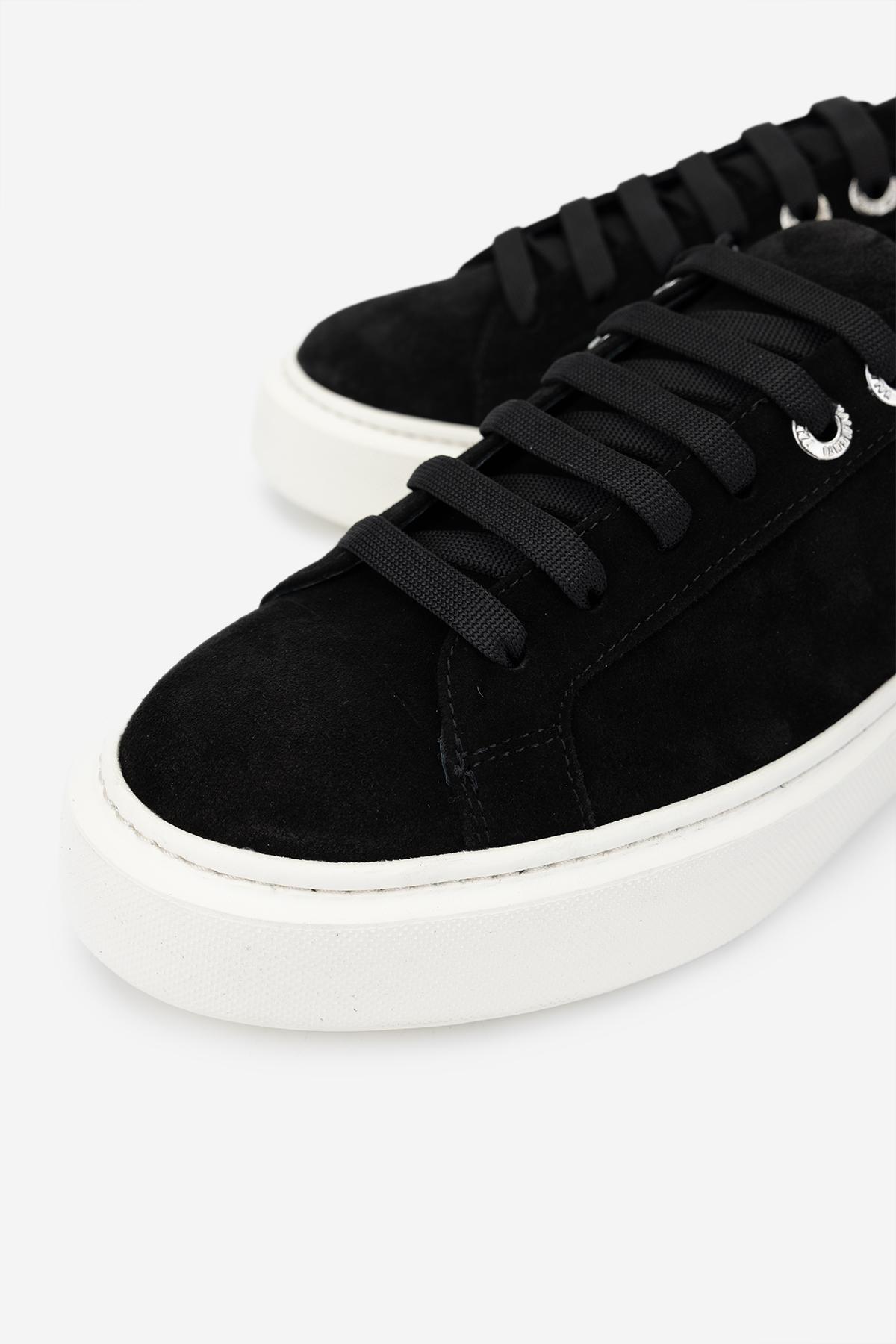 Valmenti Kadın Hakiki Deri Siyah Süet Sneakers & Spor Ayakkabı