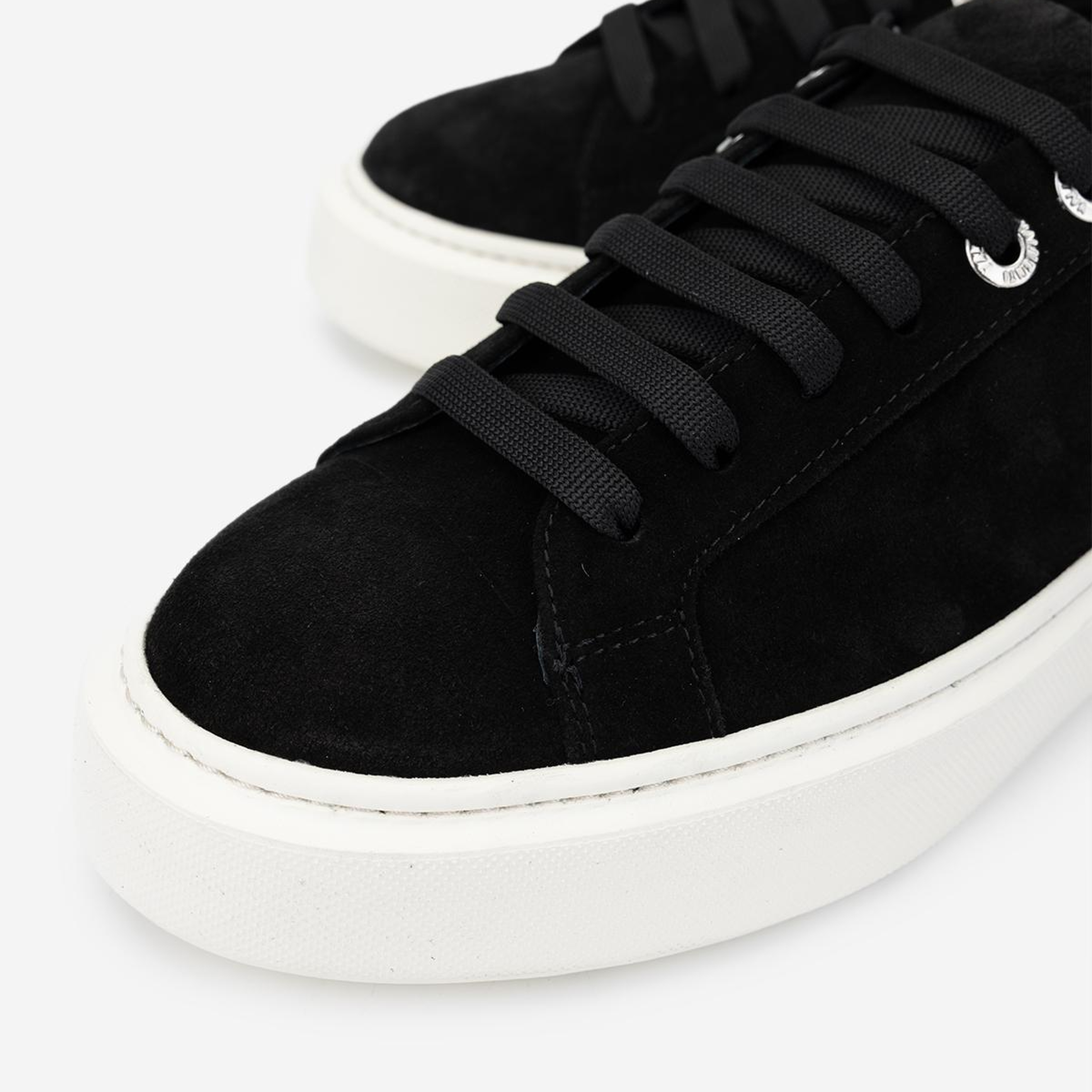 Valmenti Kadın Hakiki Deri Siyah Süet Sneakers & Spor Ayakkabı