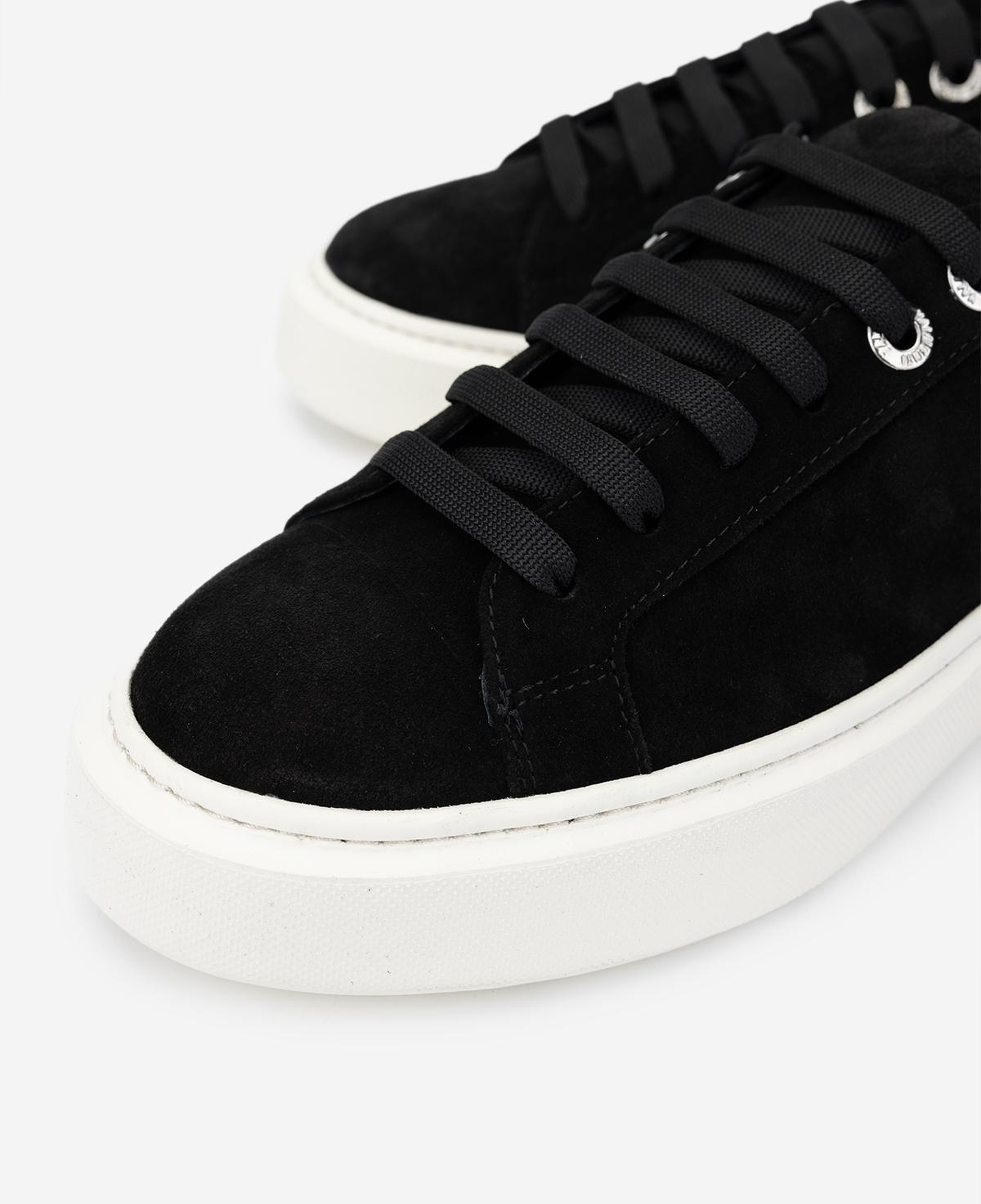 Valmenti Kadın Hakiki Deri Siyah Süet Sneakers & Spor Ayakkabı