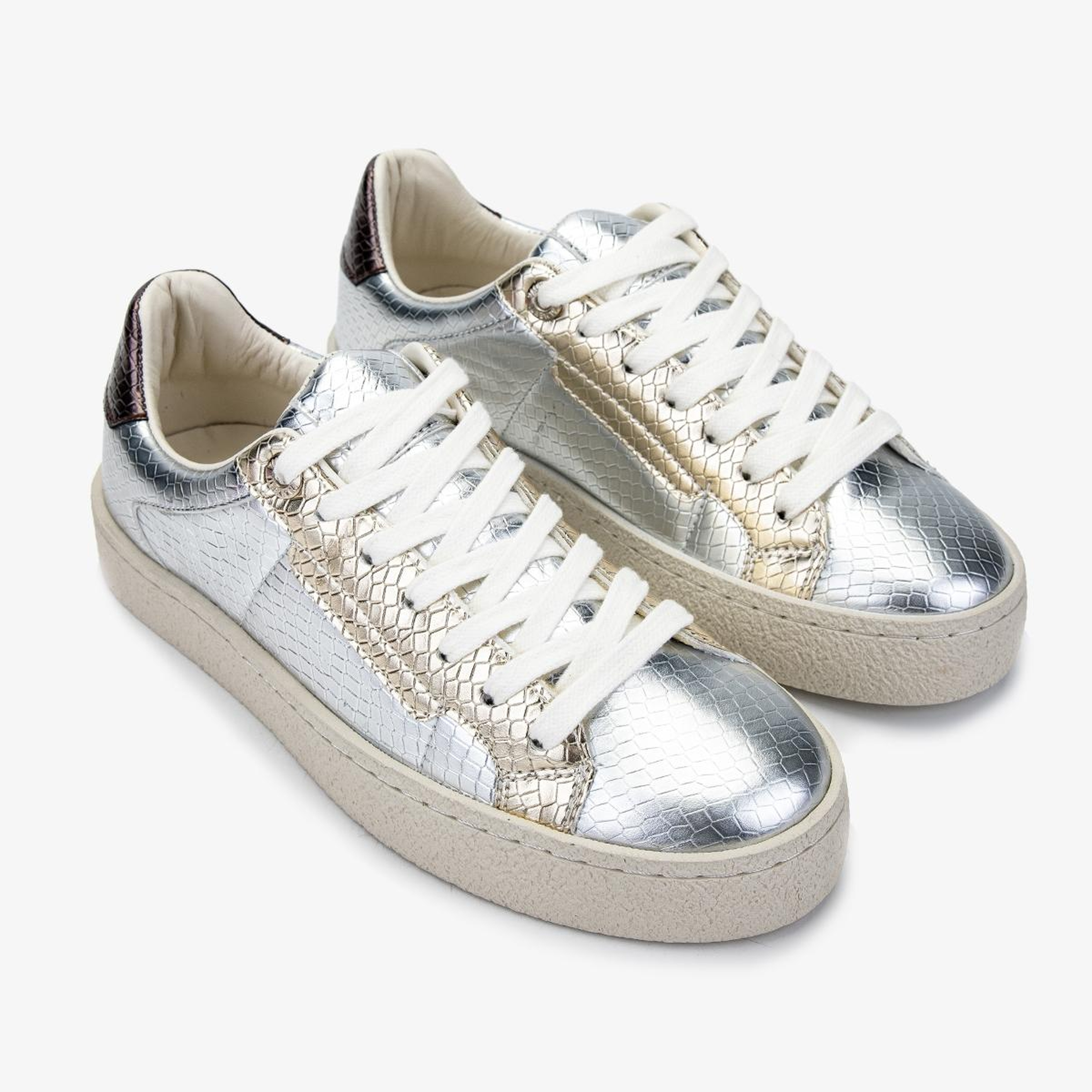 Valmenti Kadın Suni Deri Gri Sneakers & Spor Ayakkabı