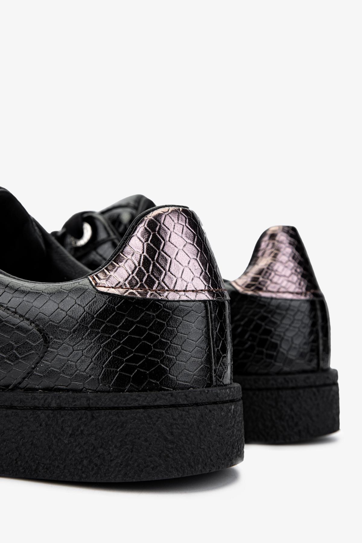 Valmenti Kadın Suni Deri Siyah Sneakers & Spor Ayakkabı