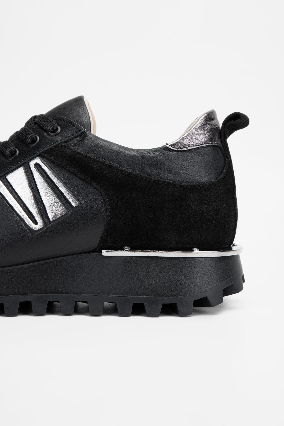 Valmenti Kadın Hakiki Deri Siyah Sneakers & Spor Ayakkabı