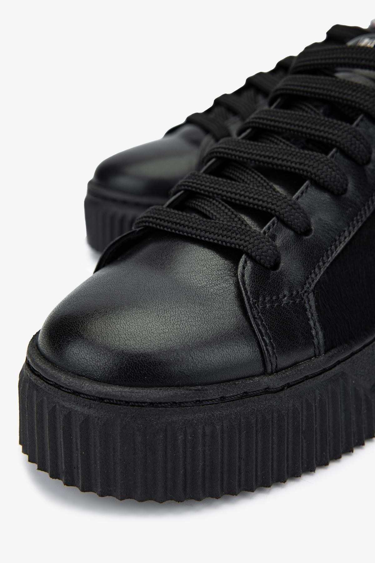 Valmenti Kadın Hakiki Deri Siyah Sneakers & Spor Ayakkabı