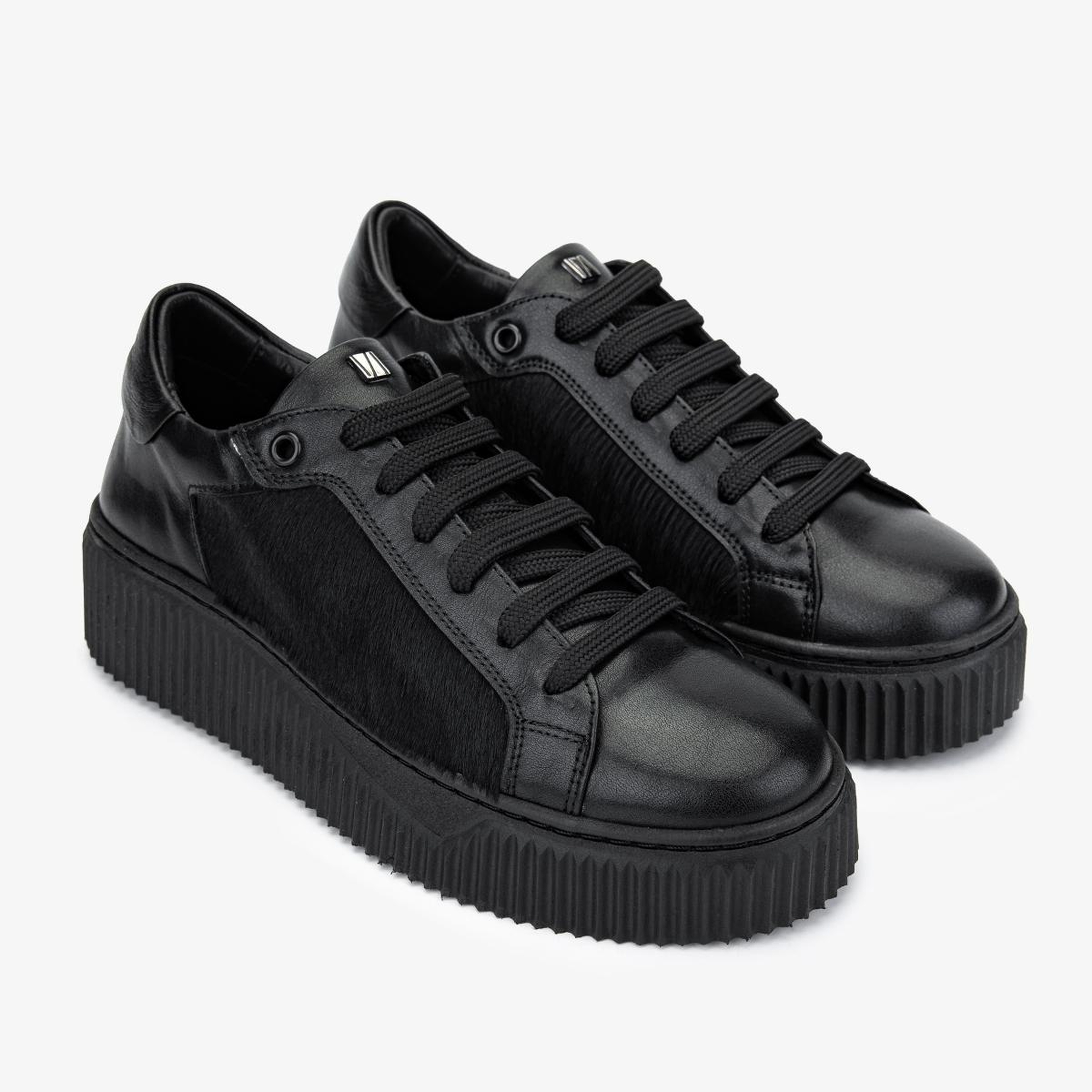 Valmenti Kadın Hakiki Deri Siyah Sneakers & Spor Ayakkabı