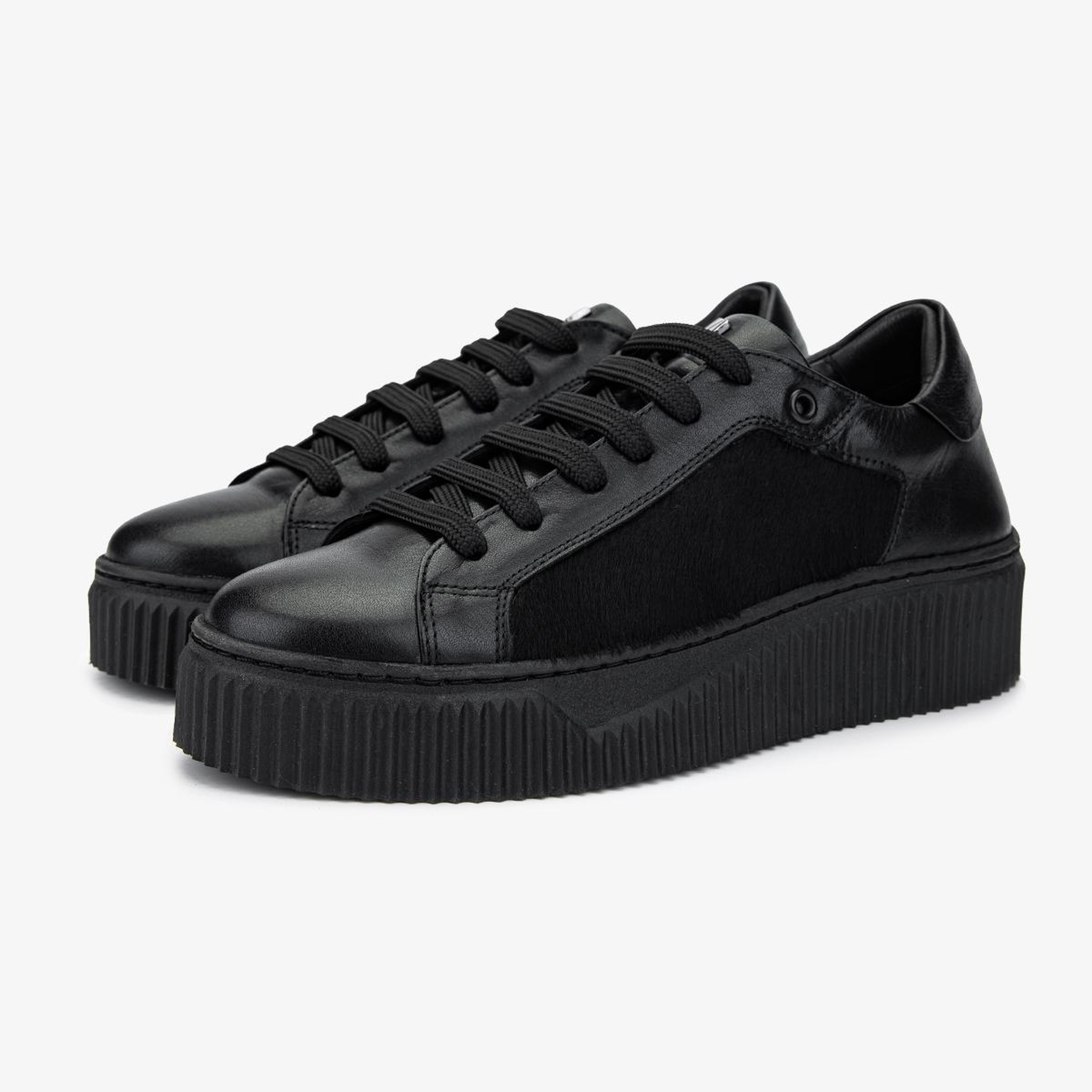 Valmenti Kadın Hakiki Deri Siyah Sneakers & Spor Ayakkabı