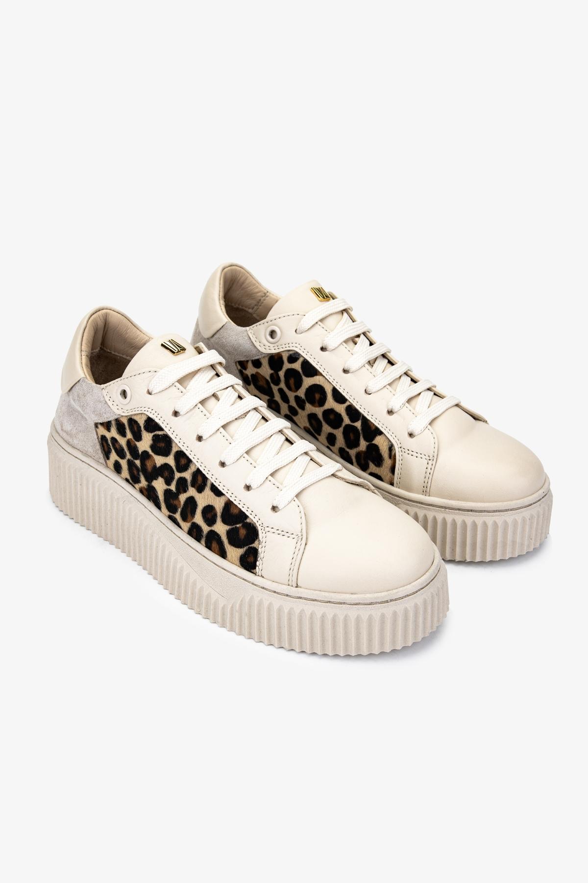 Valmenti Kadın Hakiki Deri Bej Sneakers & Spor Ayakkabı