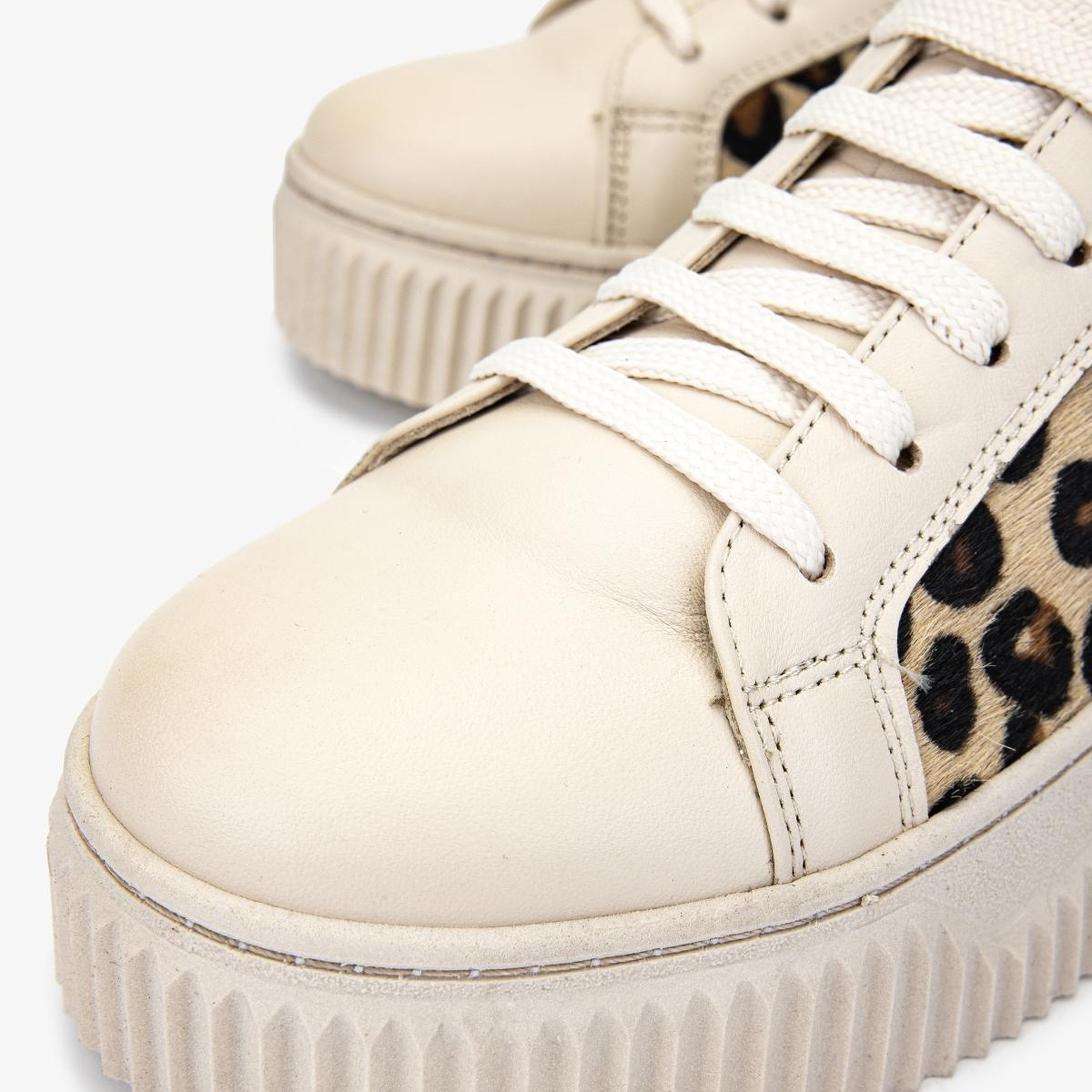 Valmenti Kadın Hakiki Deri Bej Sneakers & Spor Ayakkabı