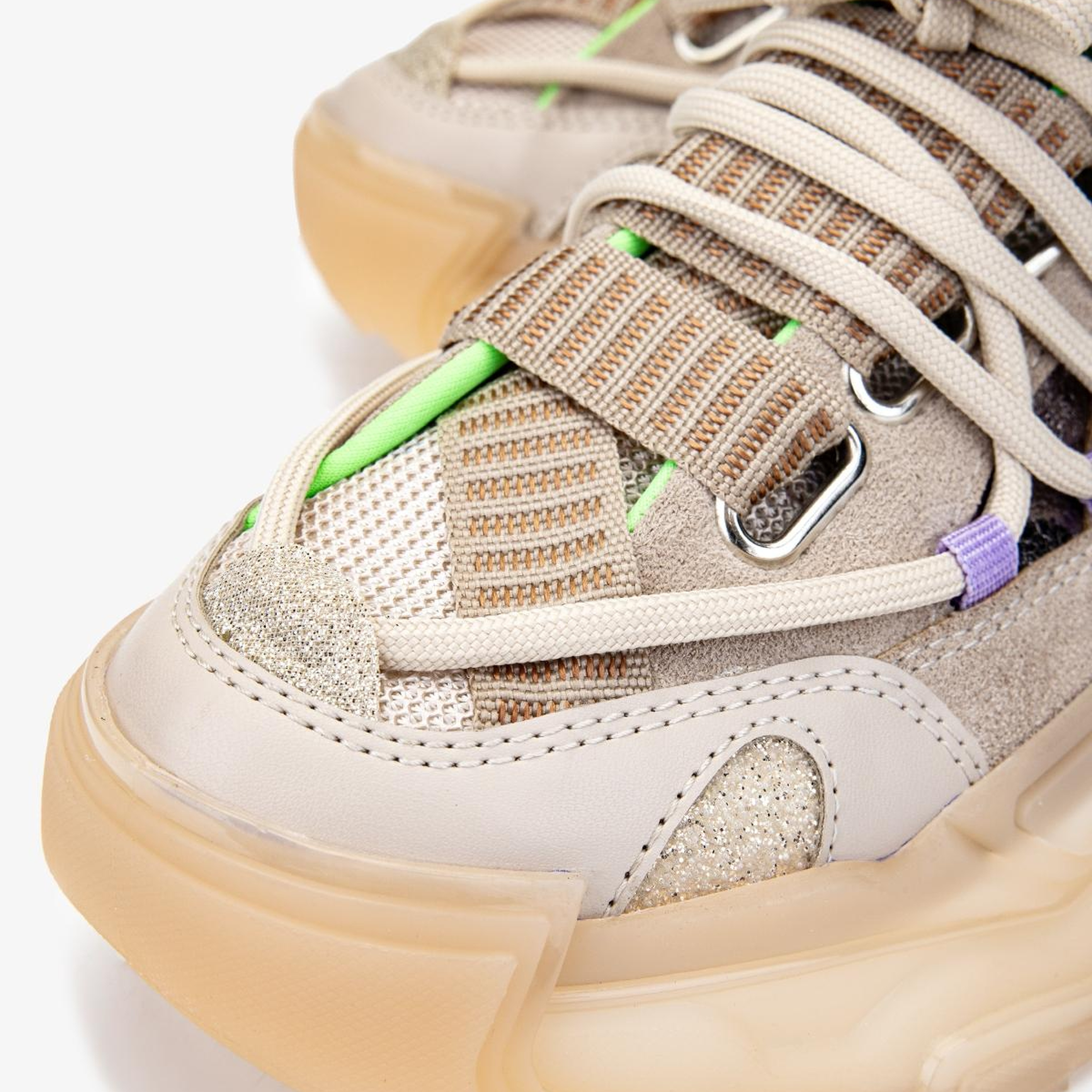 Valmenti Kadın Deri & Tekstil Bej Sneakers & Spor Ayakkabı