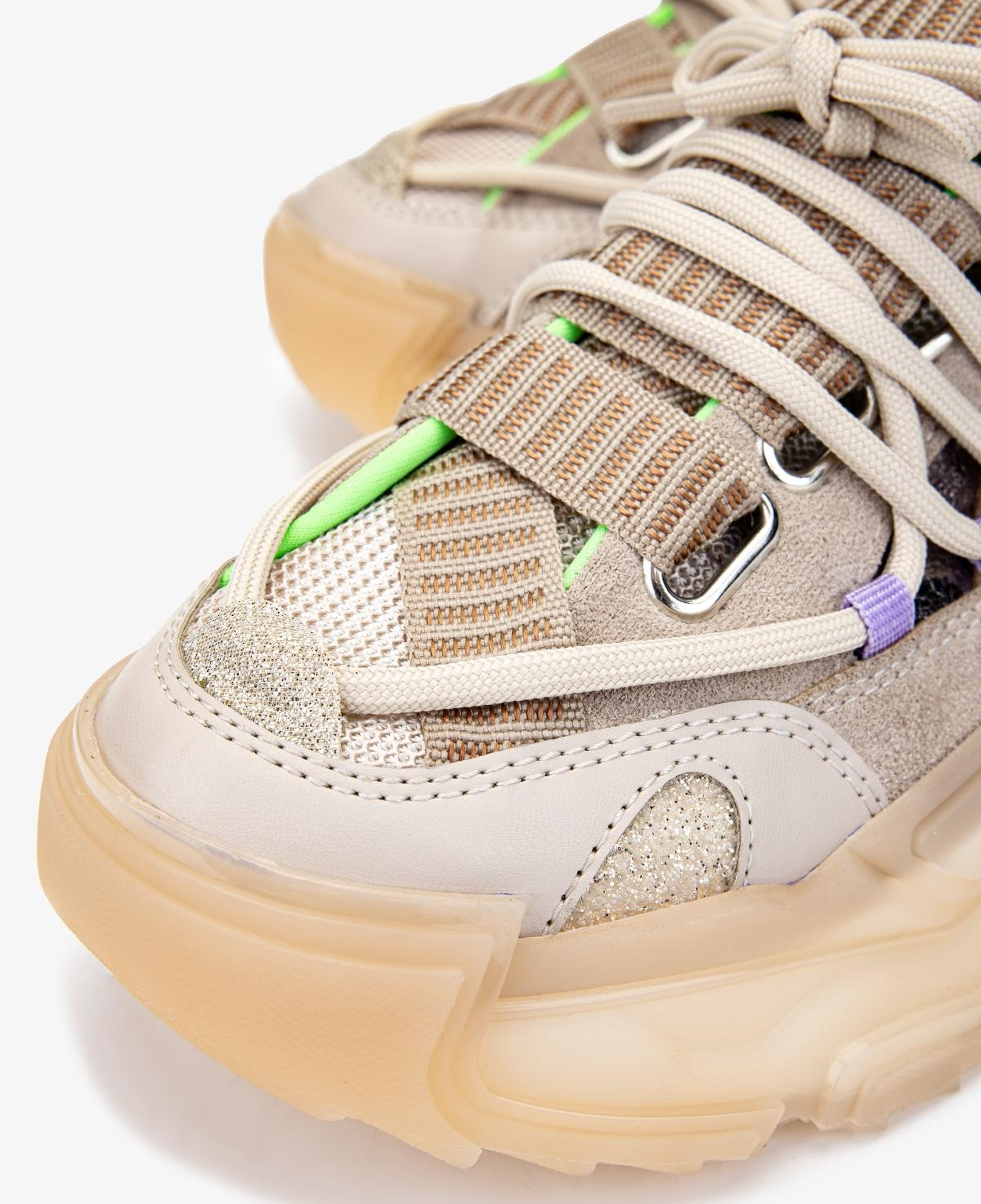 Valmenti Kadın Deri & Tekstil Bej Sneakers & Spor Ayakkabı