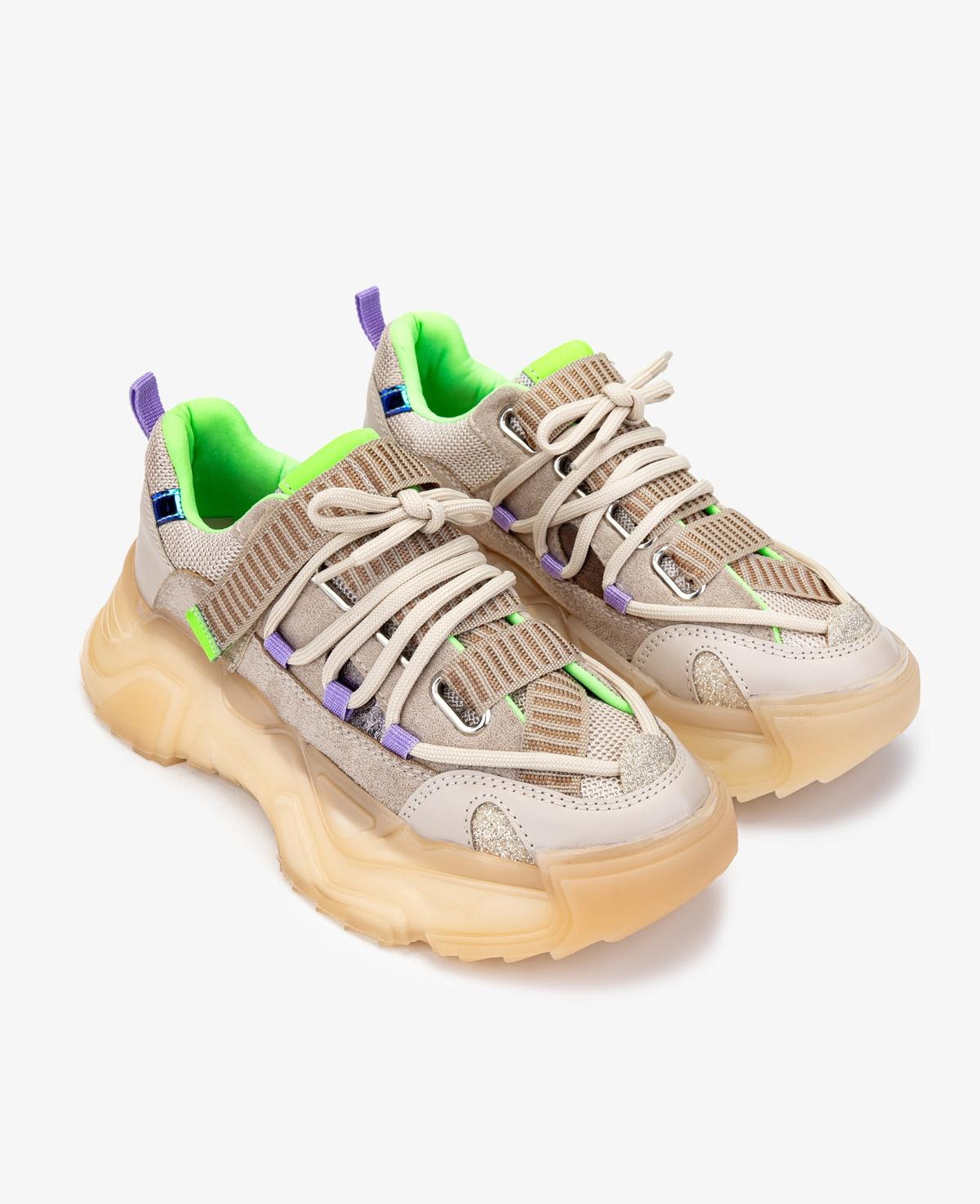 Valmenti Kadın Deri & Tekstil Bej Sneakers & Spor Ayakkabı