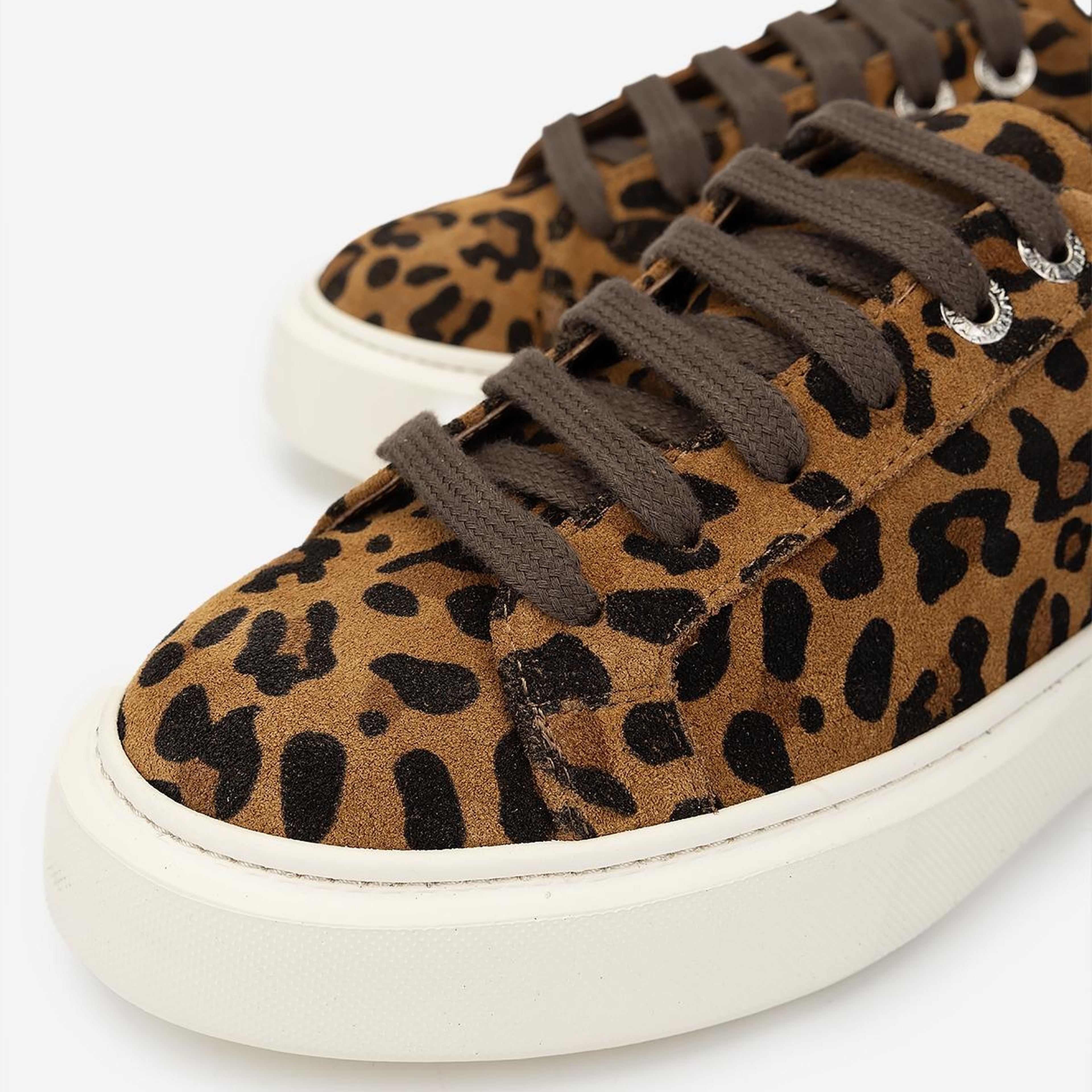 Valmenti Kadın Hakiki Deri Leopar Süet Sneakers & Spor Ayakkabı