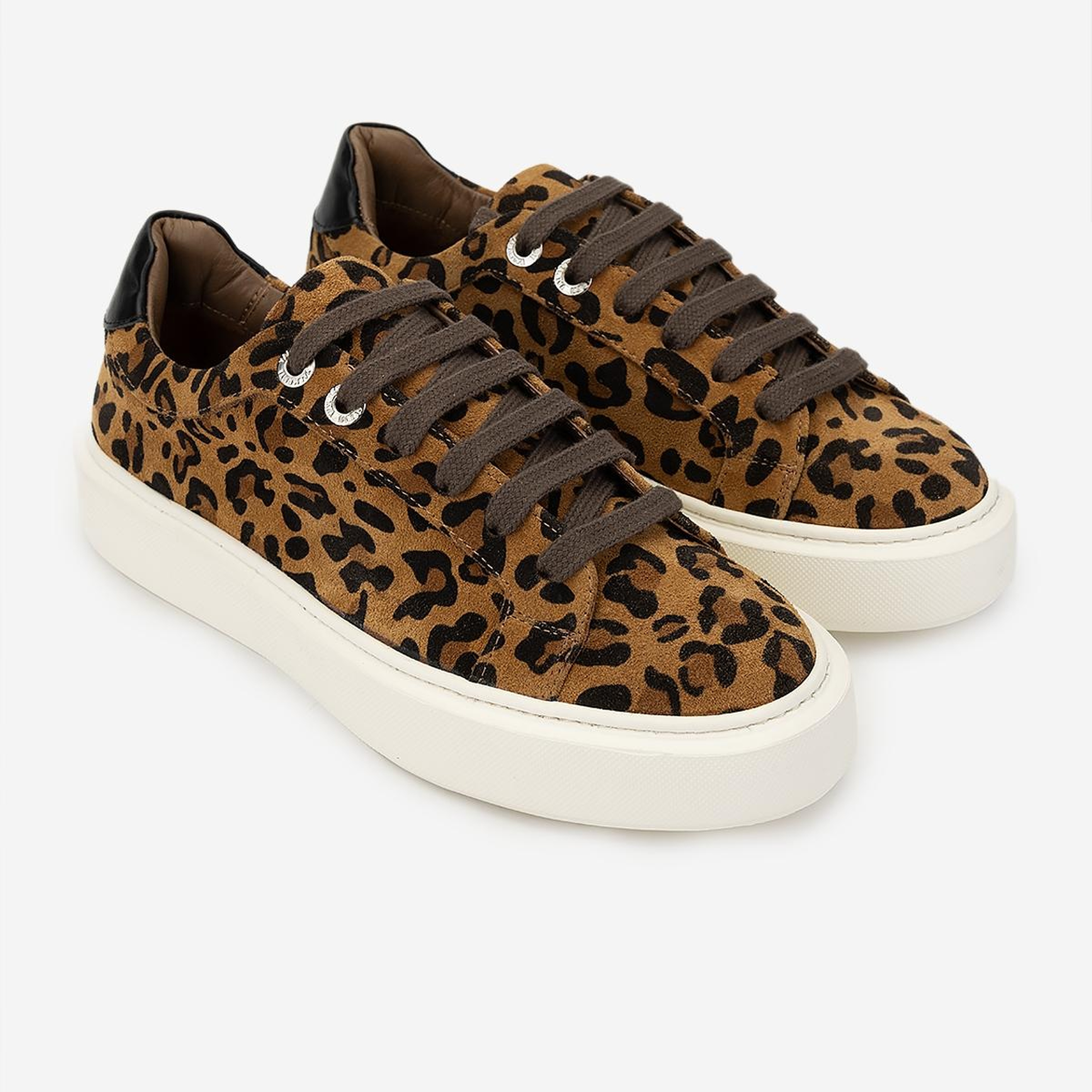 Valmenti Kadın Hakiki Deri Leopar Süet Sneakers & Spor Ayakkabı