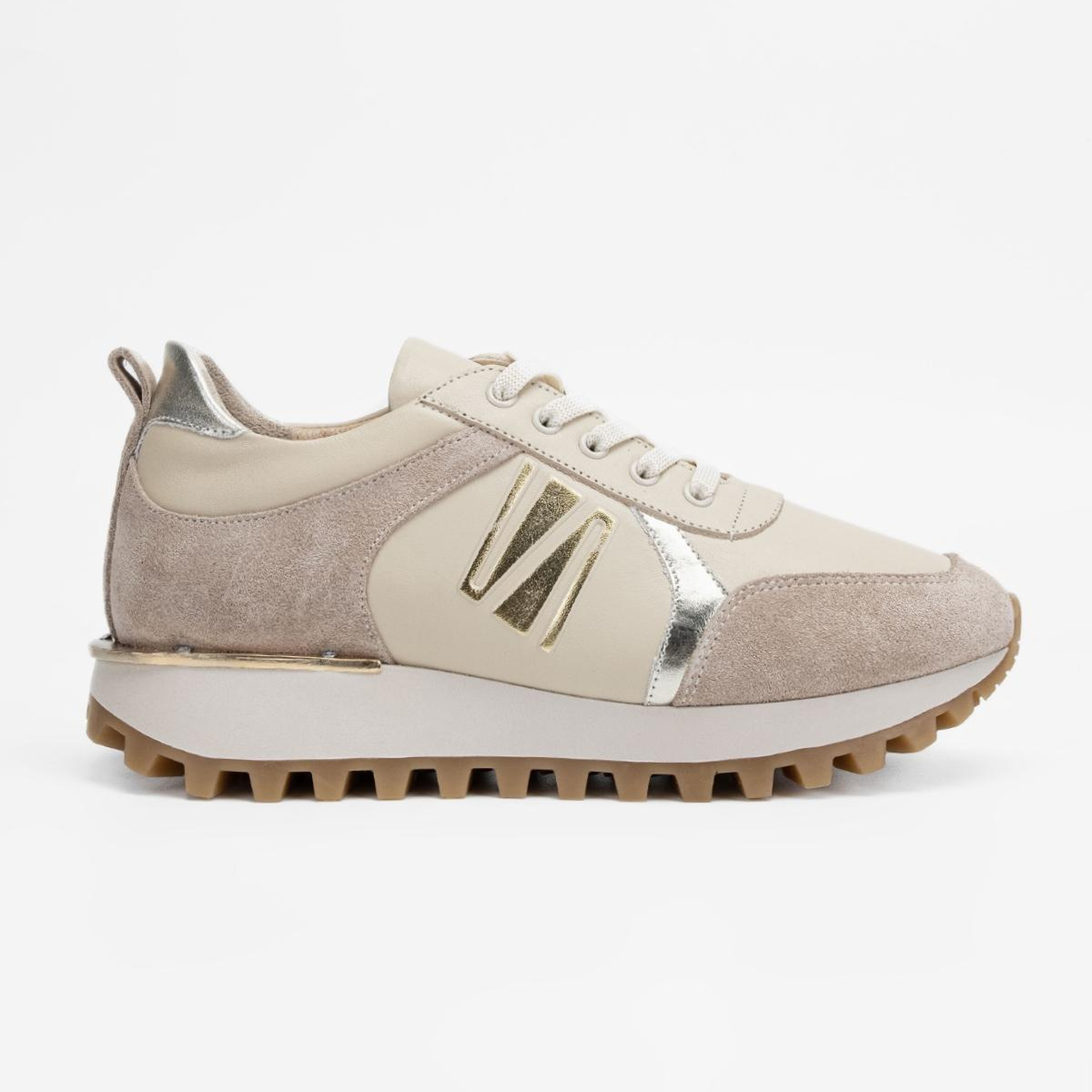 Valmenti Kadın Hakiki Deri Bej Sneakers & Spor Ayakkabı