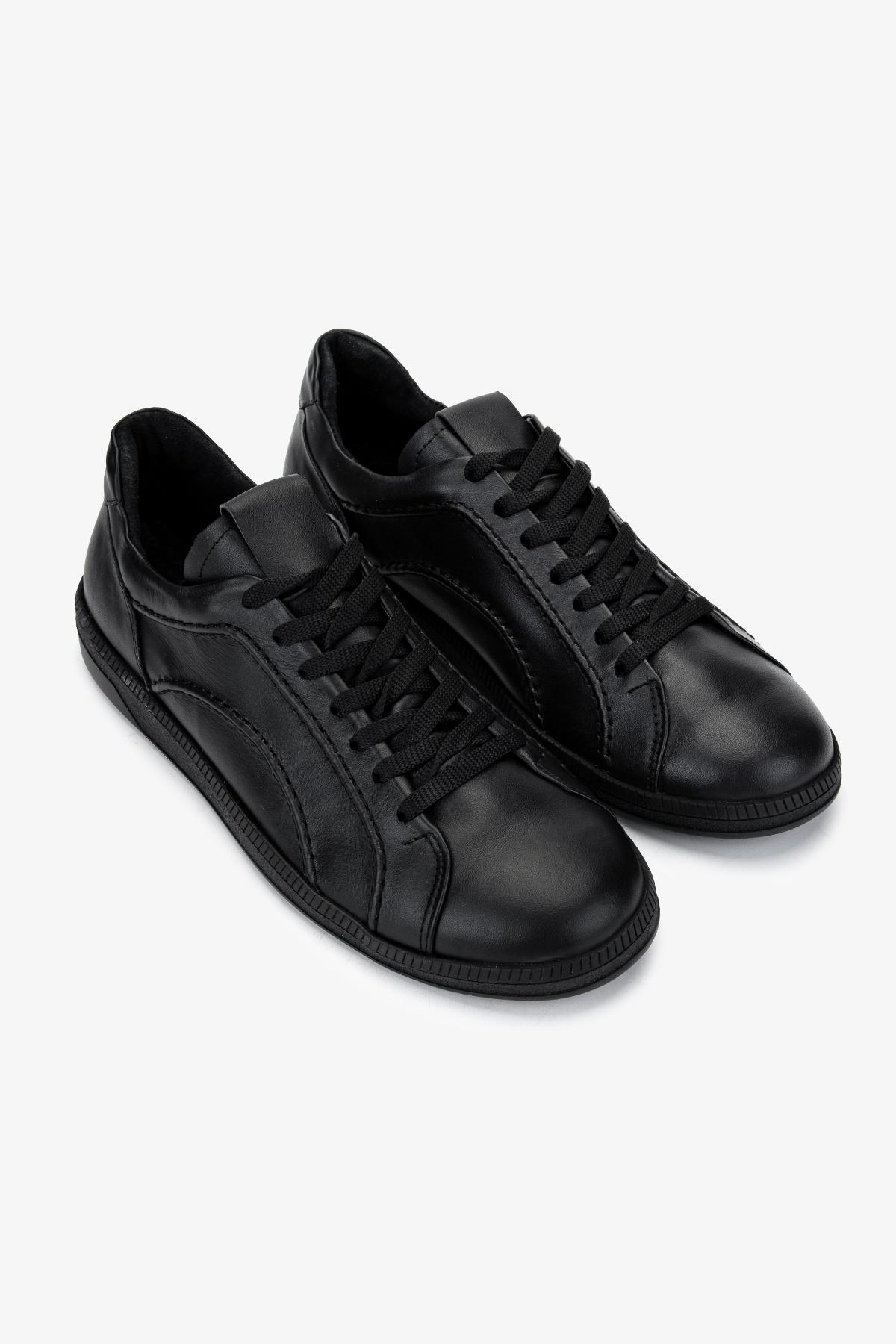 Valmenti Kadın Hakiki Deri Siyah Sneakers & Spor Ayakkabı