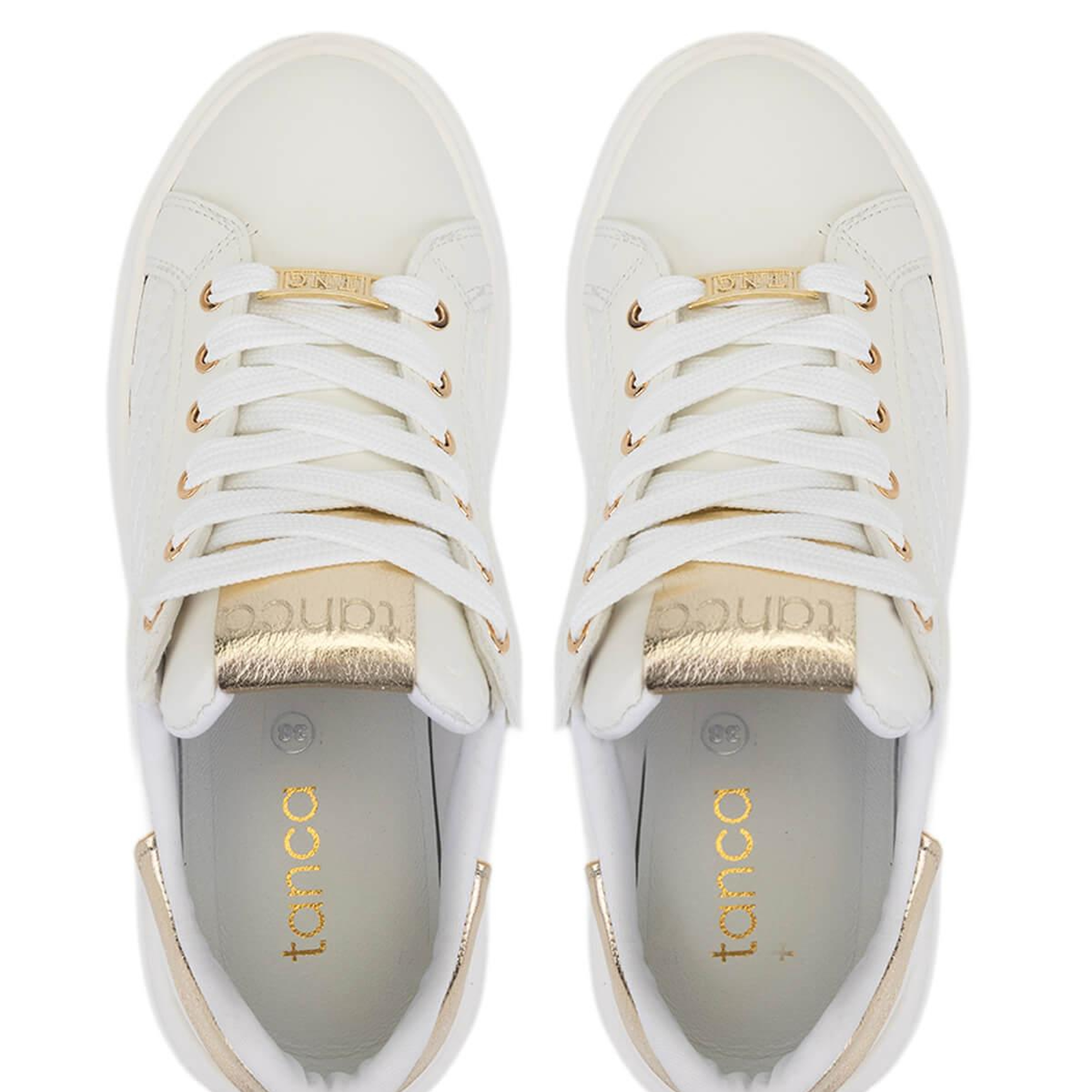 Tamer Tanca Kadın Suni Deri  Beyaz Sneakers & Spor Ayakkabı