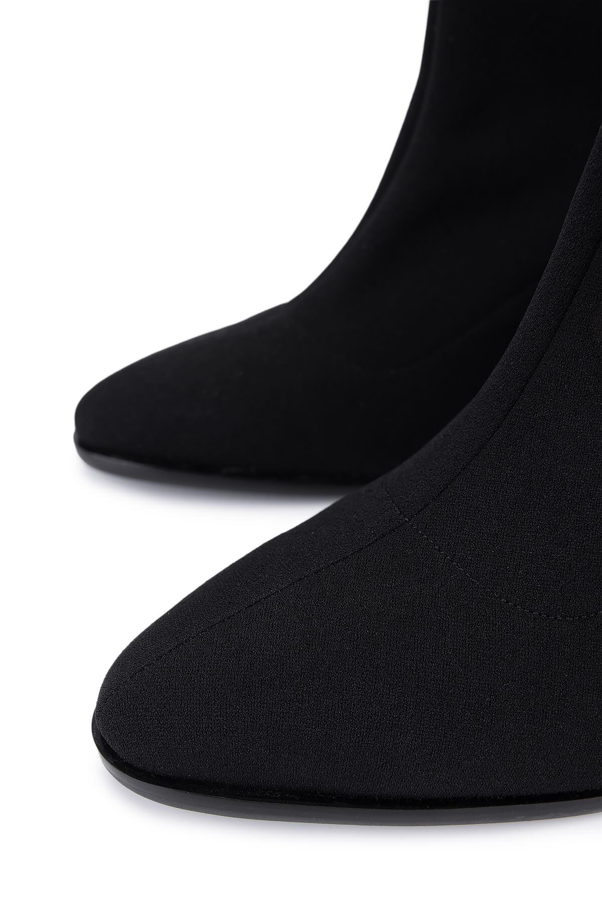 Tamer Tanca Kadın Hakiki Deri Siyah Topuklu Bot