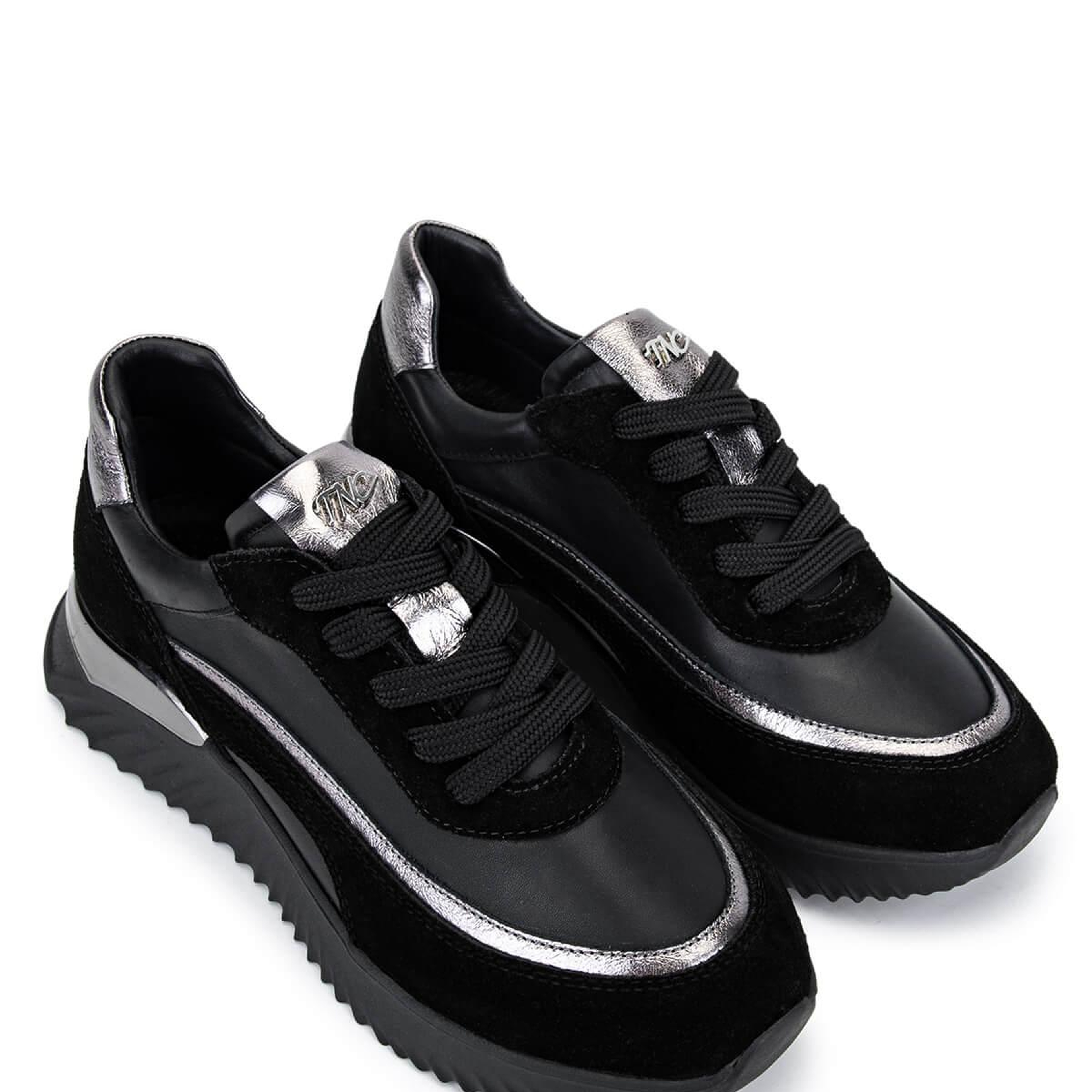 Tamer Tanca Kadın Hakiki Deri Siyah Sneakers & Spor Ayakkabı