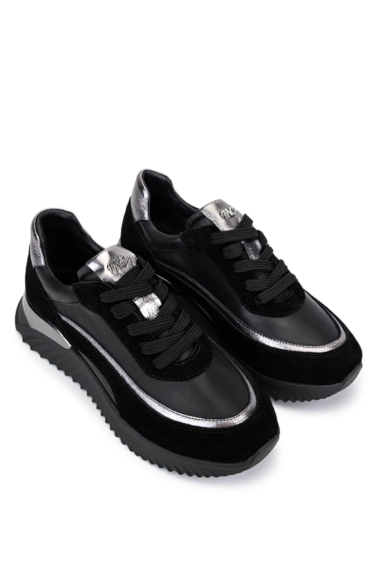 Tamer Tanca Kadın Hakiki Deri Siyah Sneakers & Spor Ayakkabı