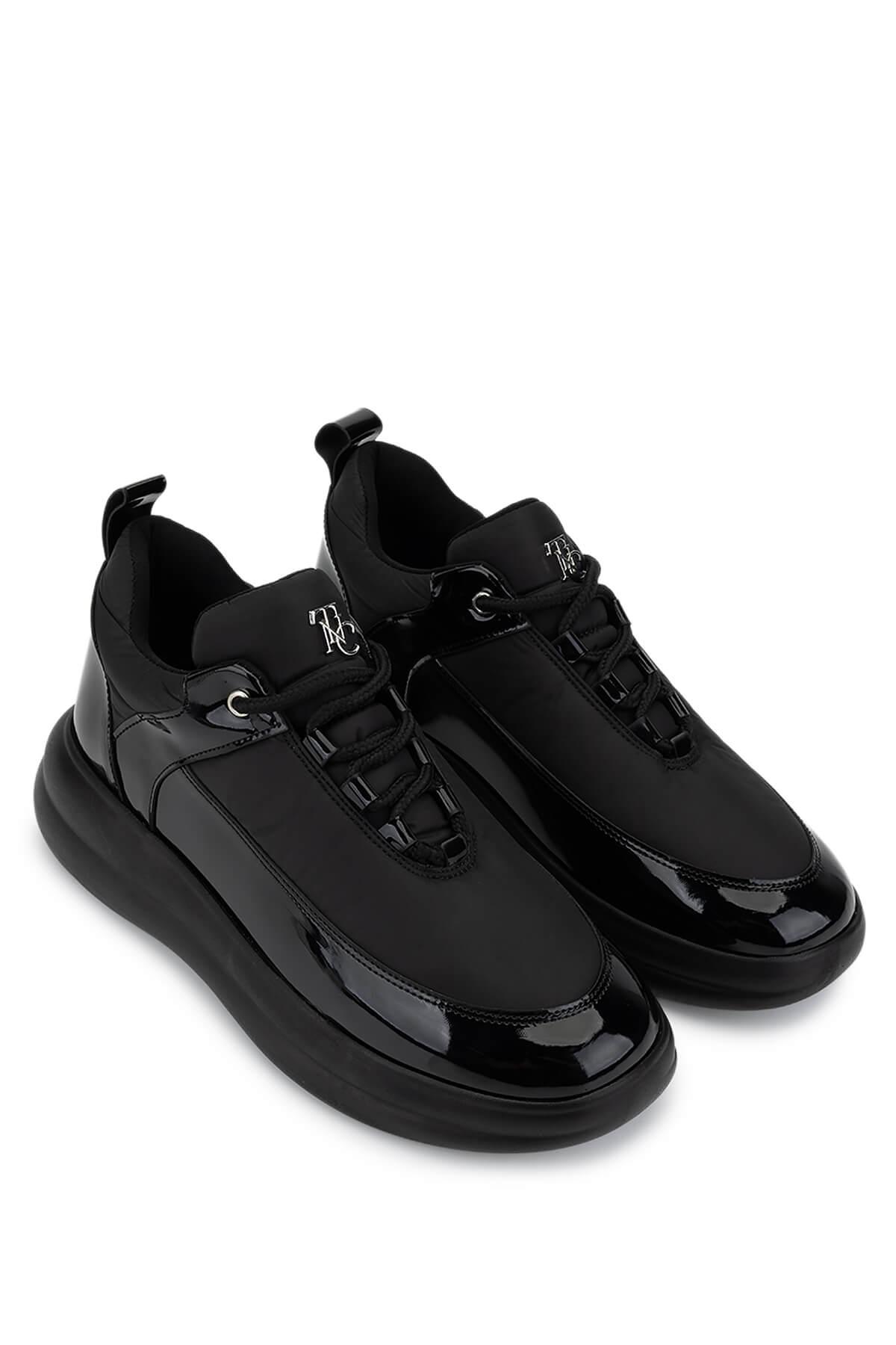 Tamer Tanca Kadın Suni Deri/Tekstil Siyah Sneakers & Spor Ayakkabı