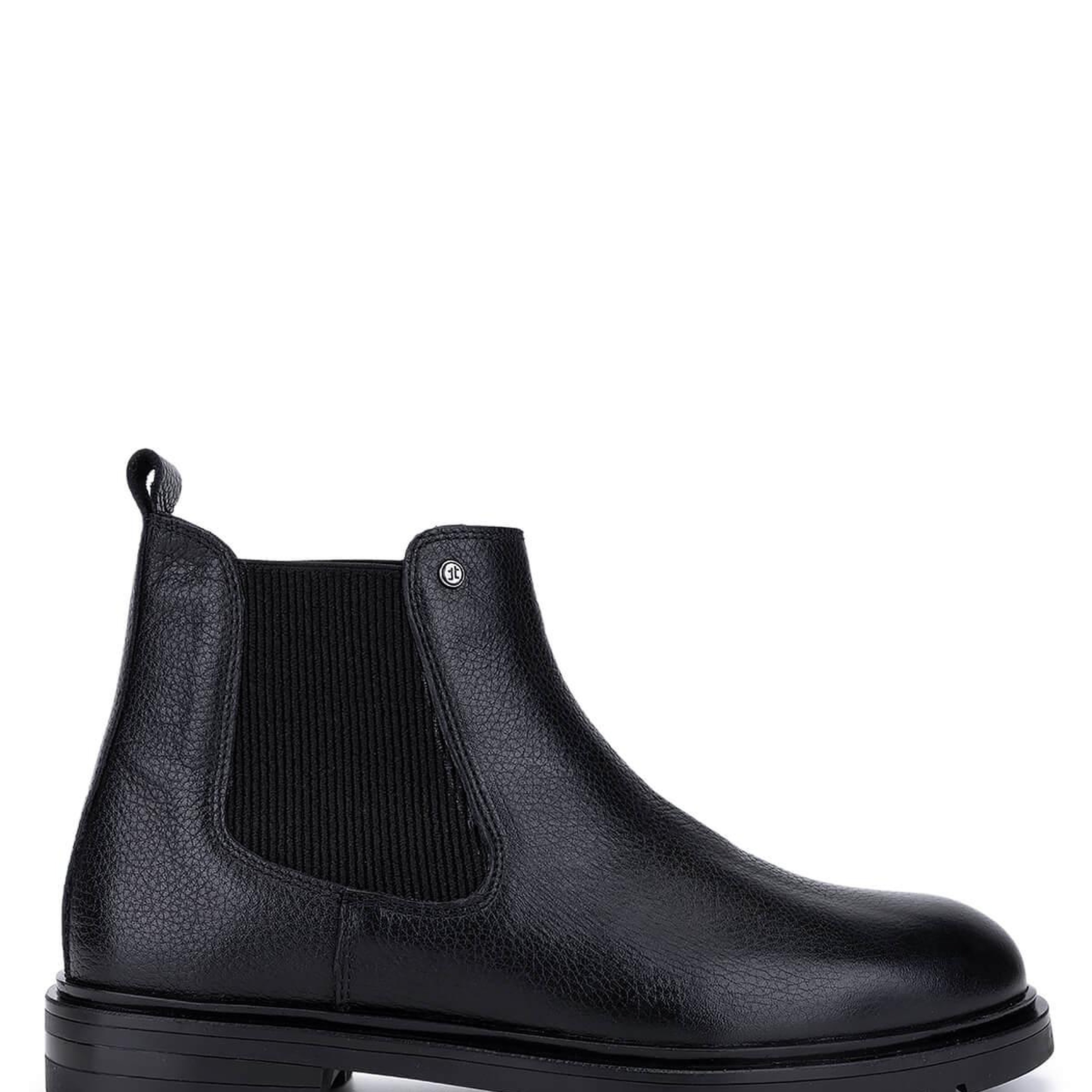 Tamer Tanca Erkek Hakiki Deri Siyah Floter Casual Bot