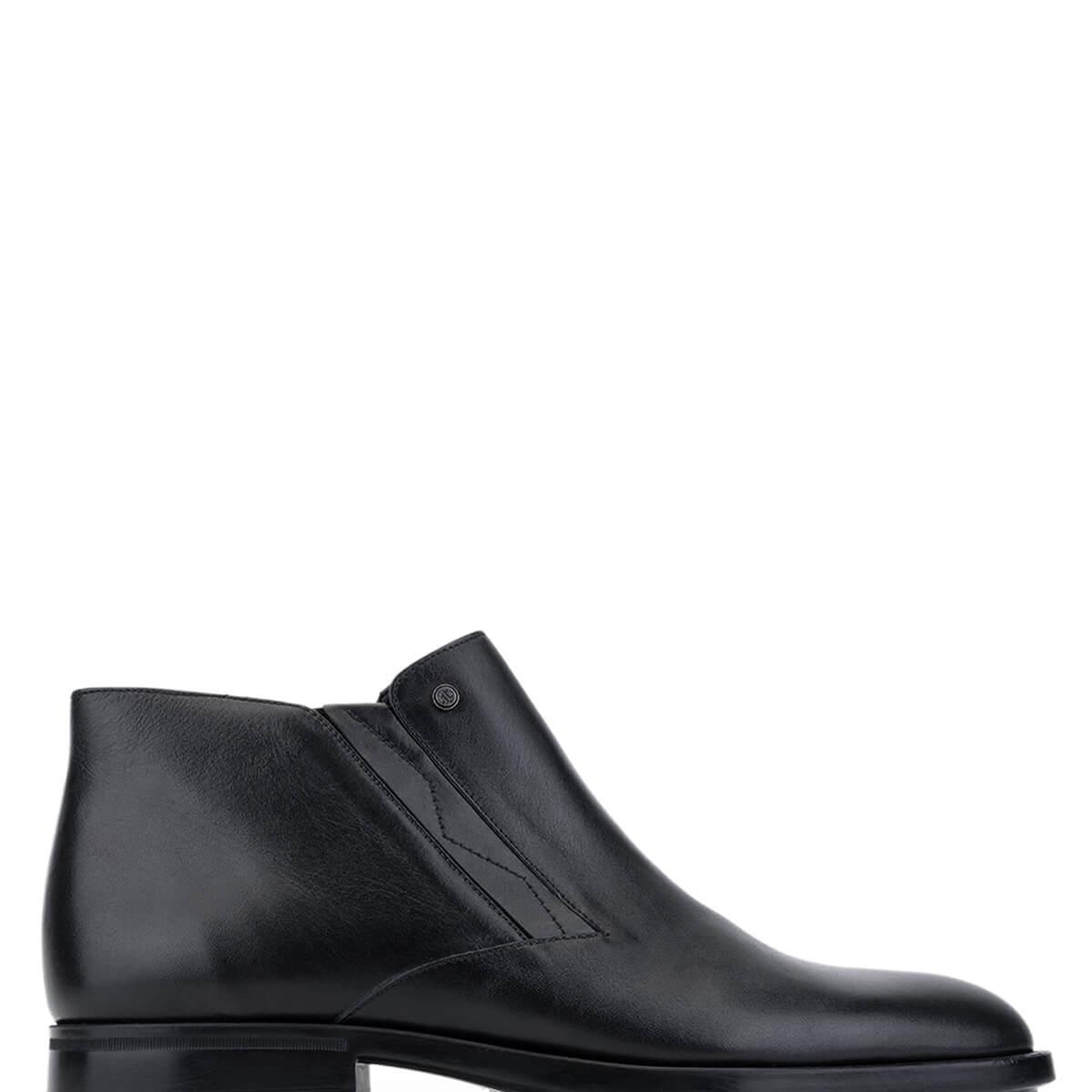 Tamer Tanca Erkek Hakiki Deri Siyah Casual Bot