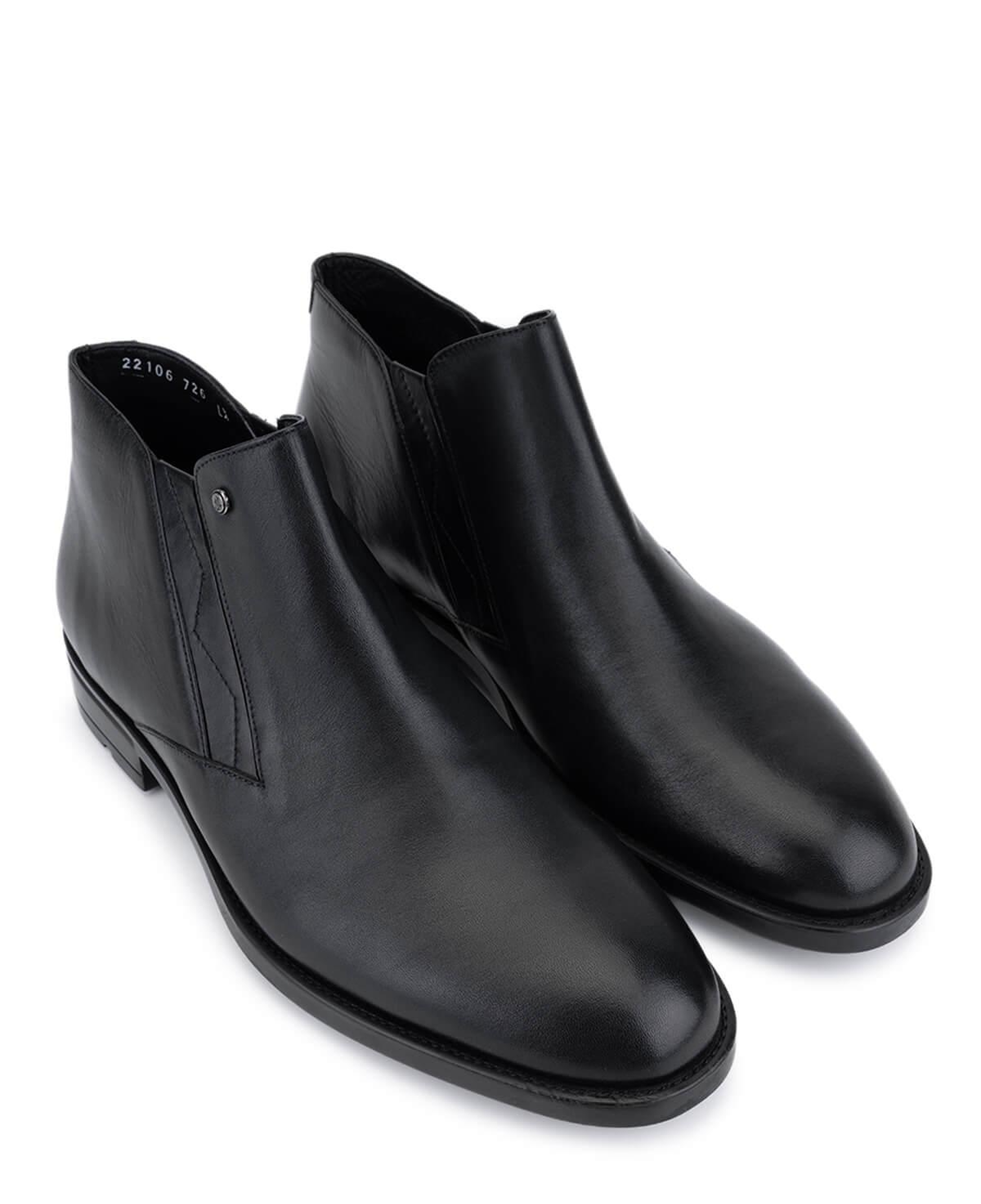 Tamer Tanca Erkek Hakiki Deri Siyah Casual Bot