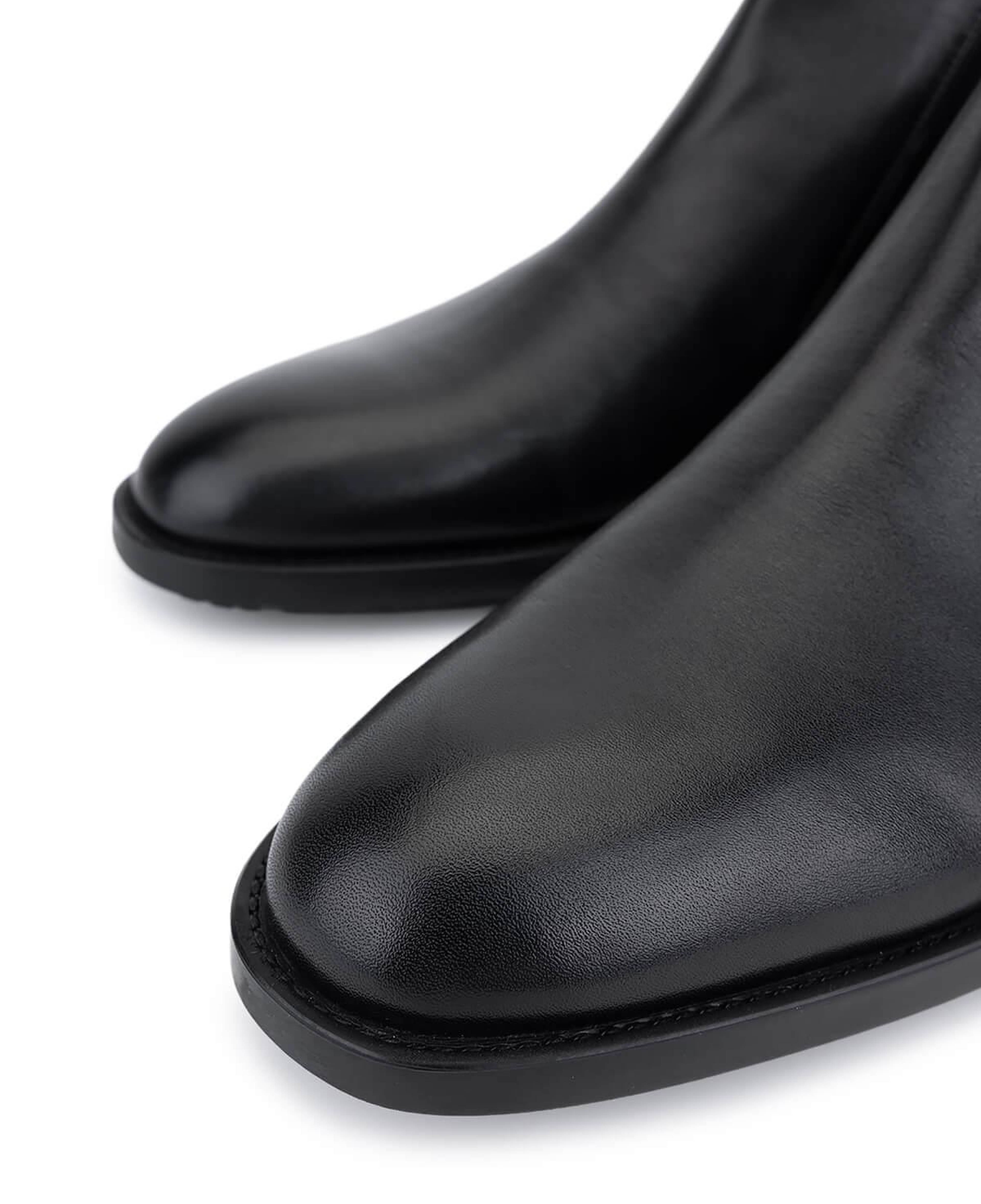 Tamer Tanca Erkek Hakiki Deri Siyah Casual Bot