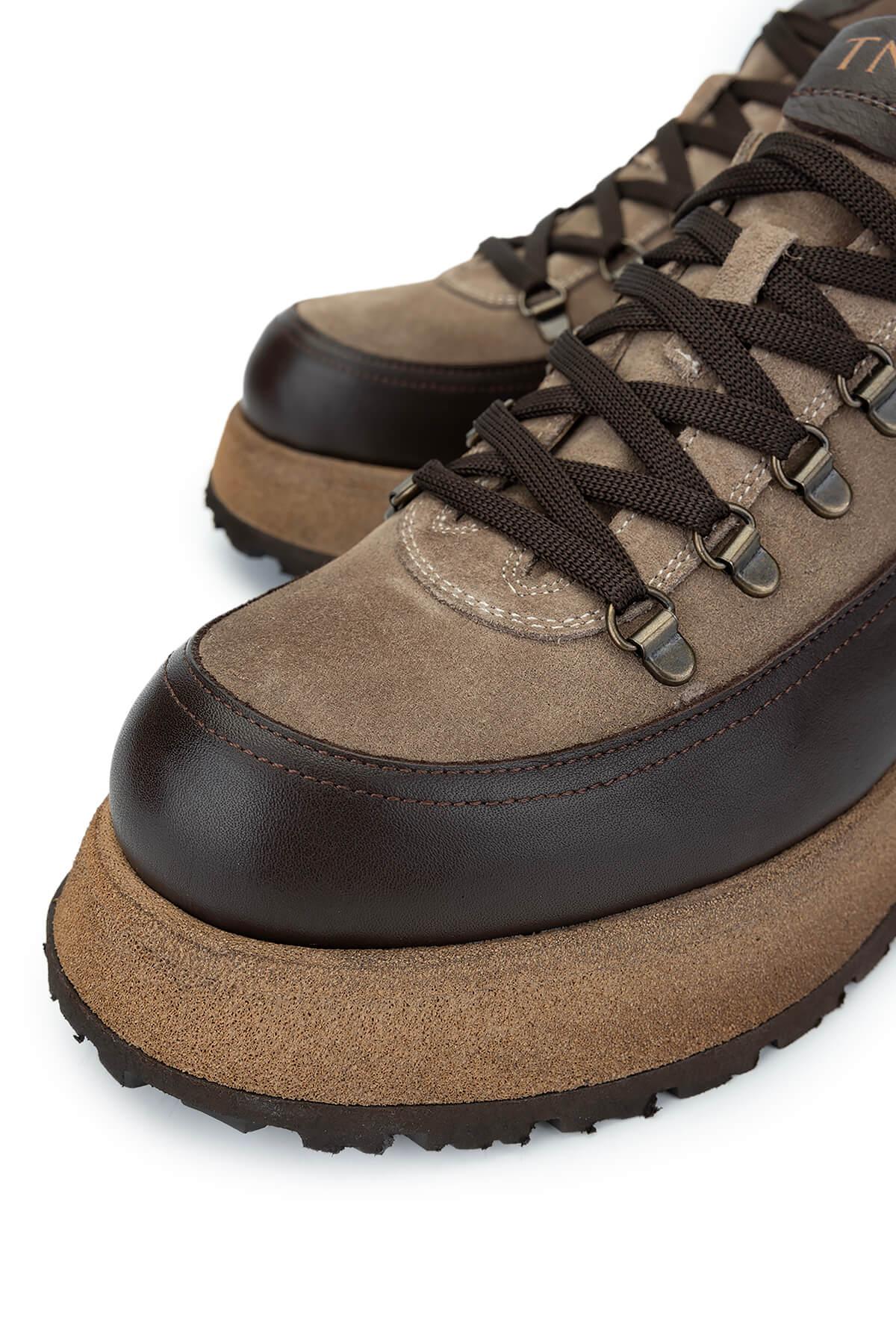 Tamer Tanca Erkek Hakiki Deri Bej Süet Sneakers & Spor Ayakkabı