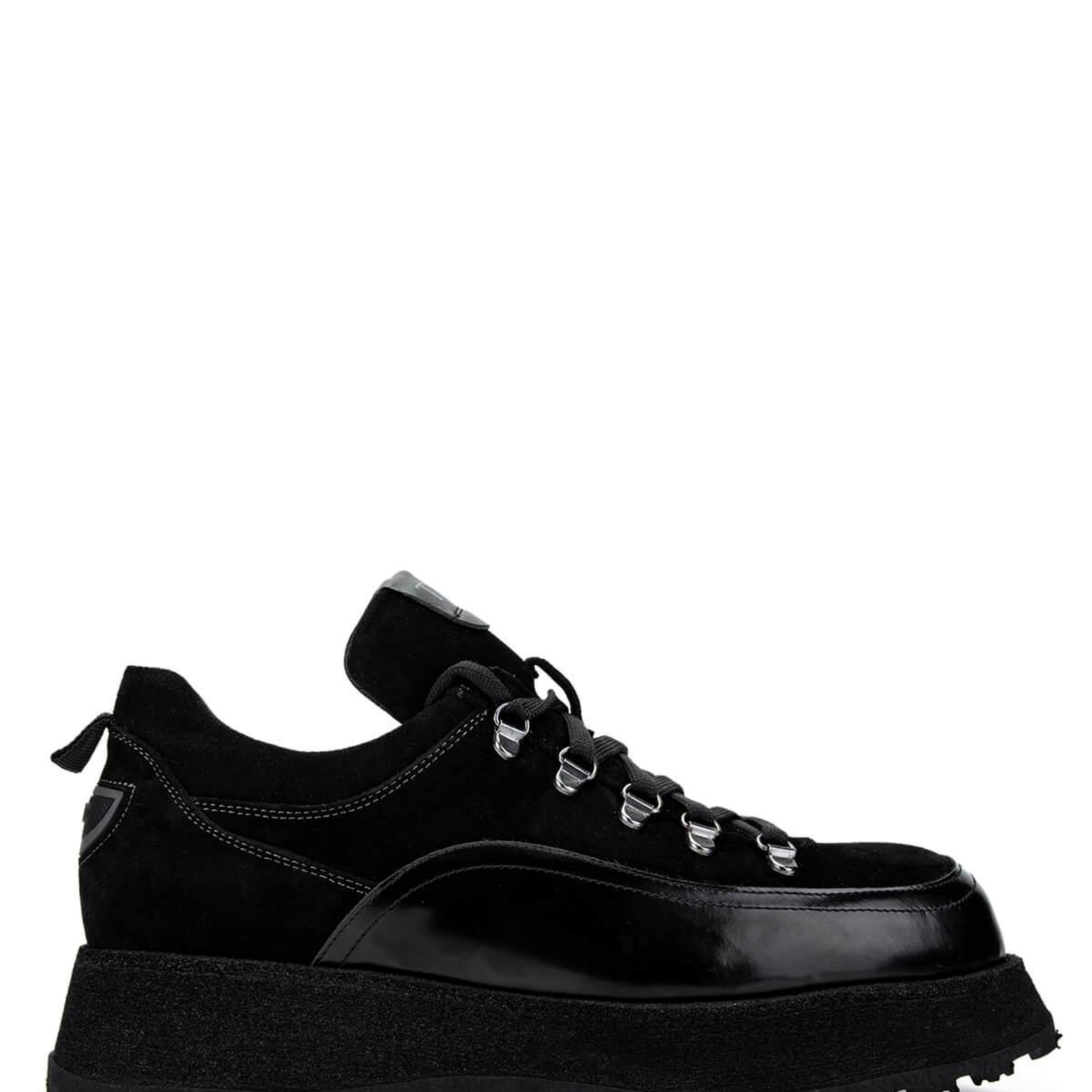 Tamer Tanca Erkek Hakiki Deri Siyah Süet Sneakers & Spor Ayakkabı