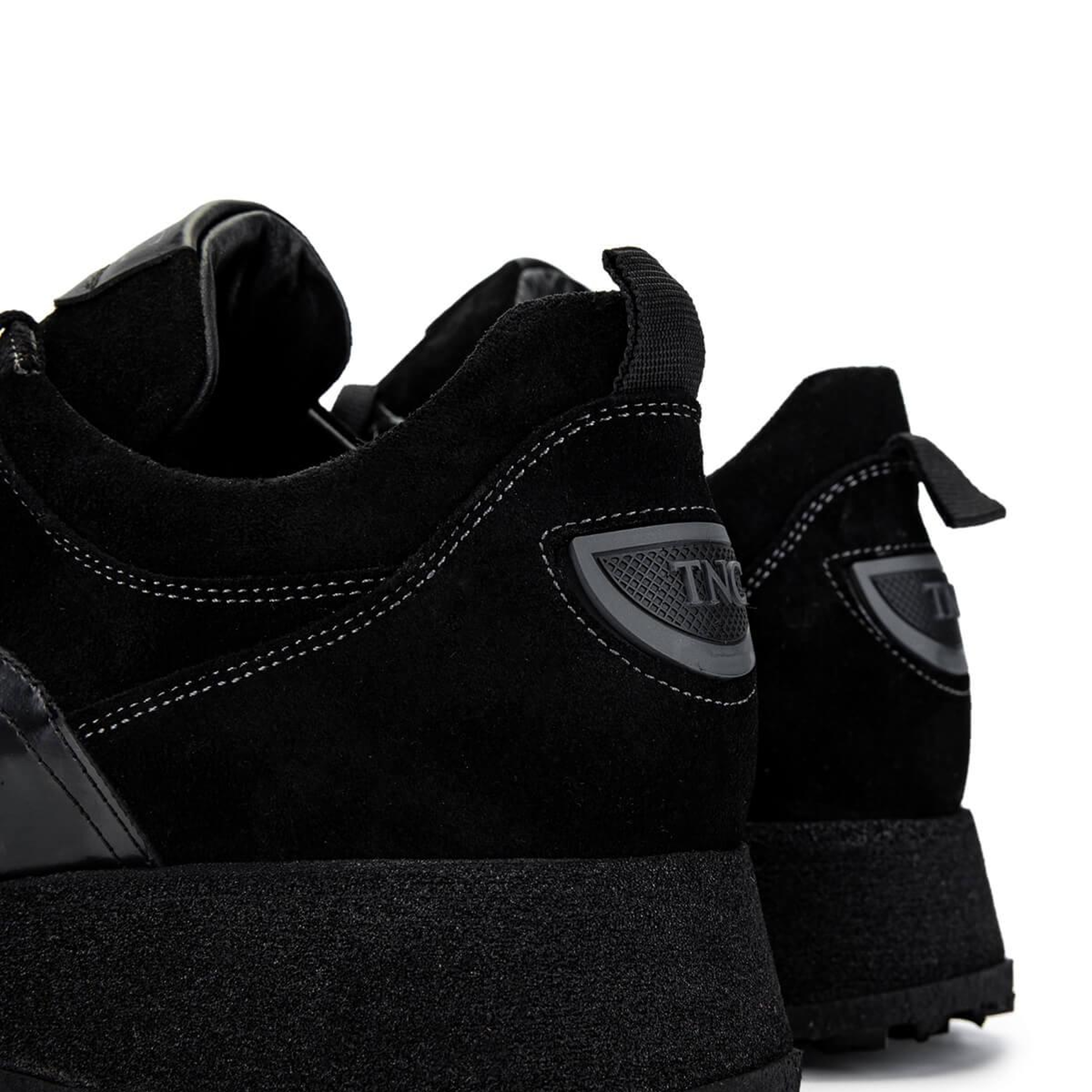 Tamer Tanca Erkek Hakiki Deri Siyah Süet Sneakers & Spor Ayakkabı