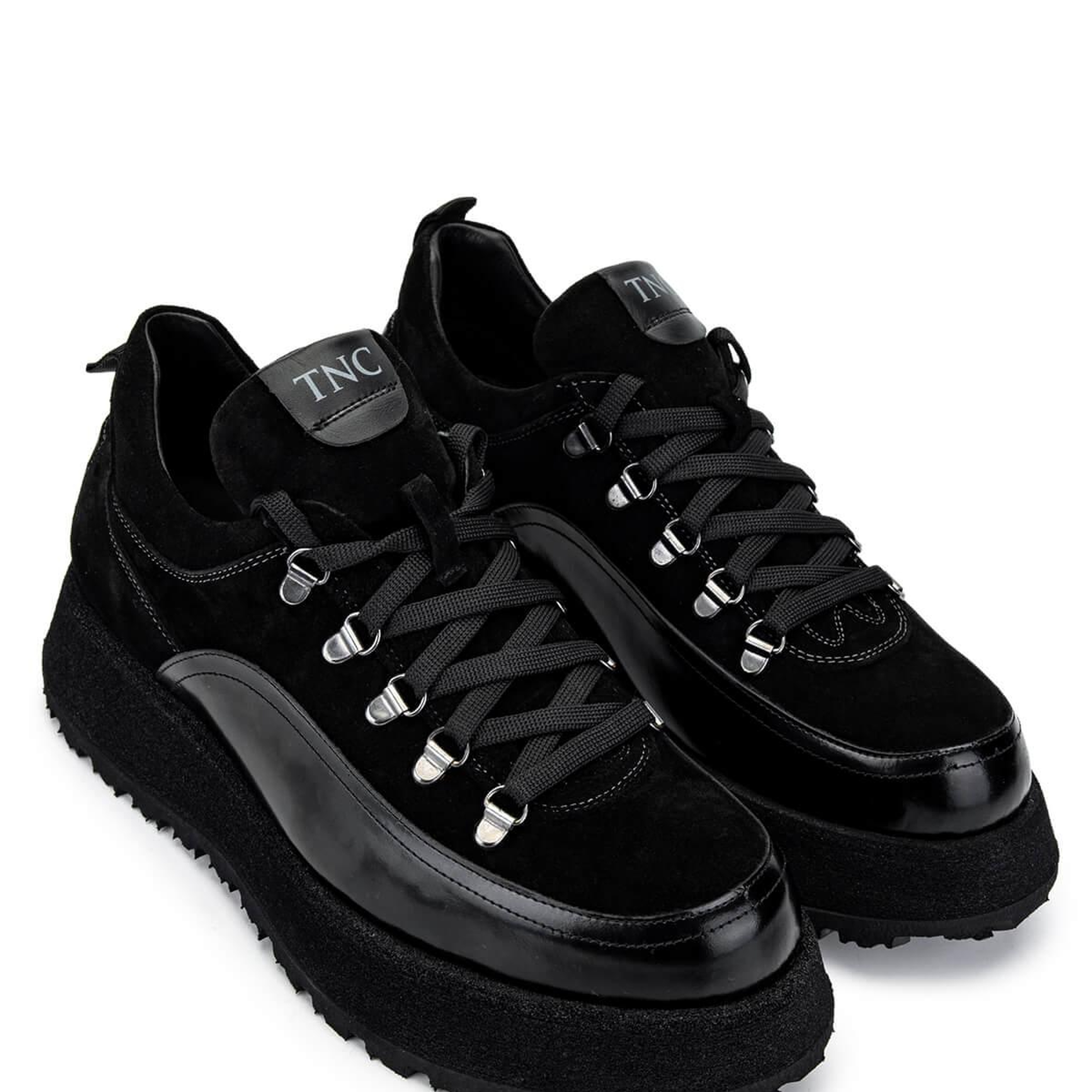 Tamer Tanca Erkek Hakiki Deri Siyah Süet Sneakers & Spor Ayakkabı