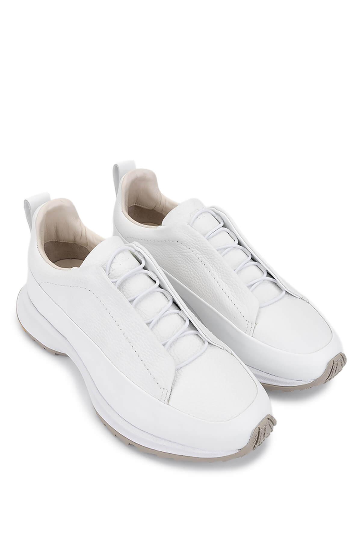 Tamer Tanca Erkek Hakiki Deri Beyaz Sneakers & Spor Ayakkabı